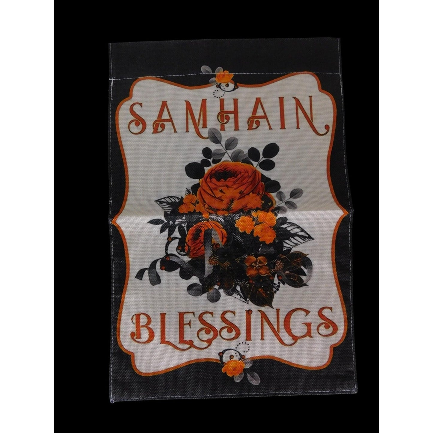 Samhain Blessings Garden Flag Halloween Fall Outdoor Banner Autumn Pagan Wicca