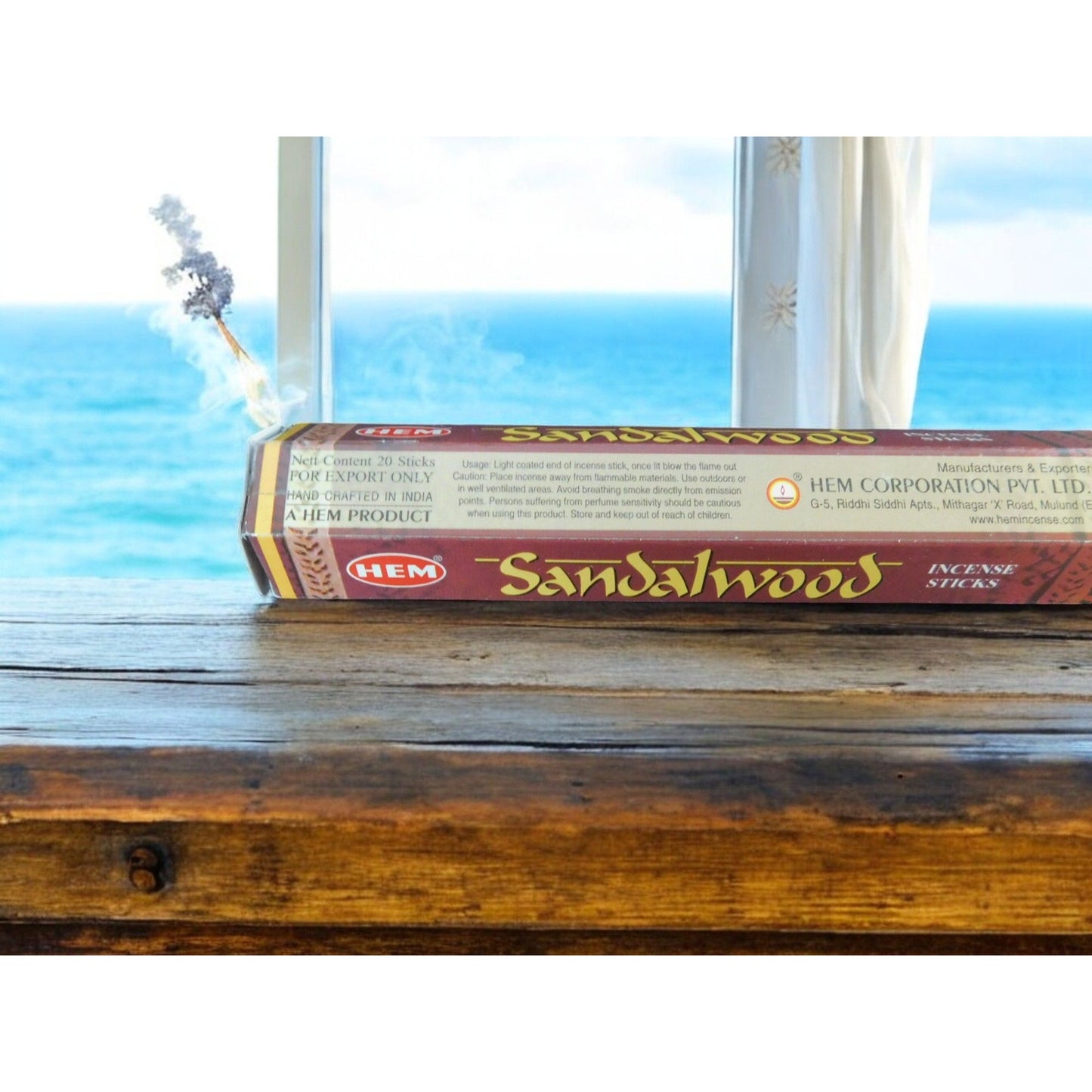 HEM Santal Wood 20 bâtons d'encens Parfum d'aromathérapie