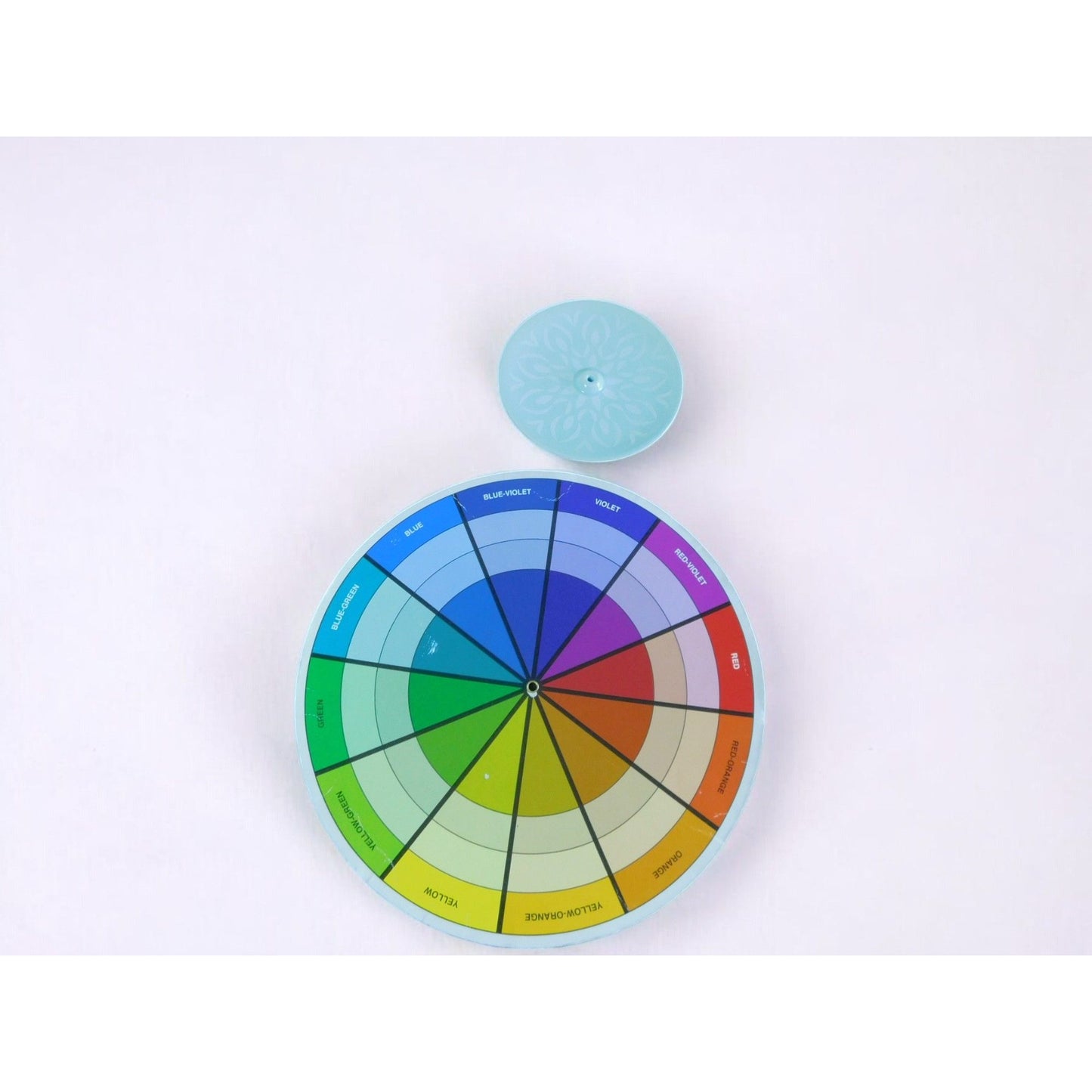 Porte-encens en céramique floral bleu 4" Décoration d'intérieur