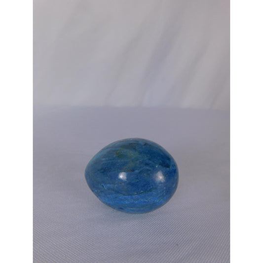Small Blue Apatite Polished Egg Palm Stone Crystal Healing Witch Altar Decor