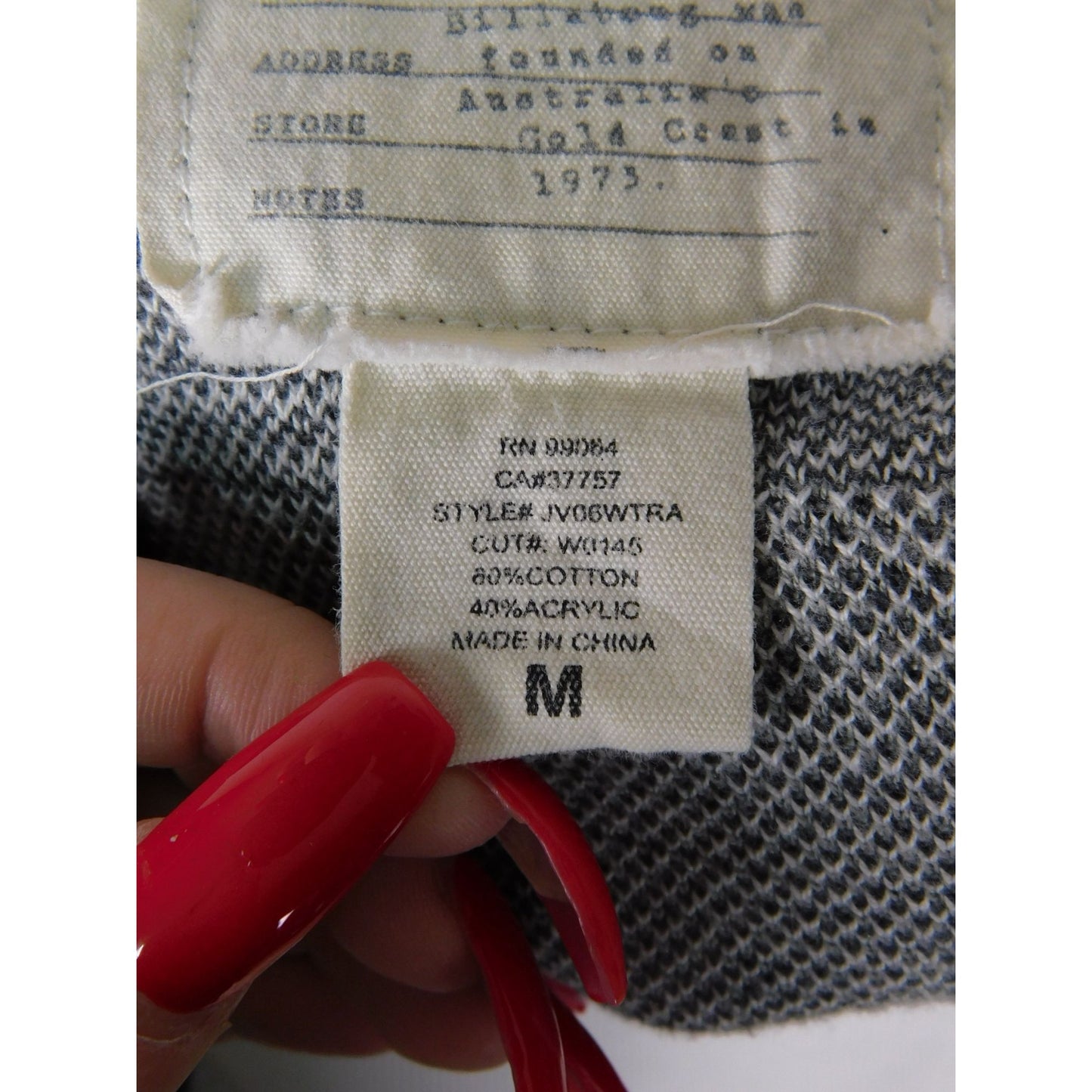 Billabong Knit Cardigan Boho Aztec Southwestern Open Front M