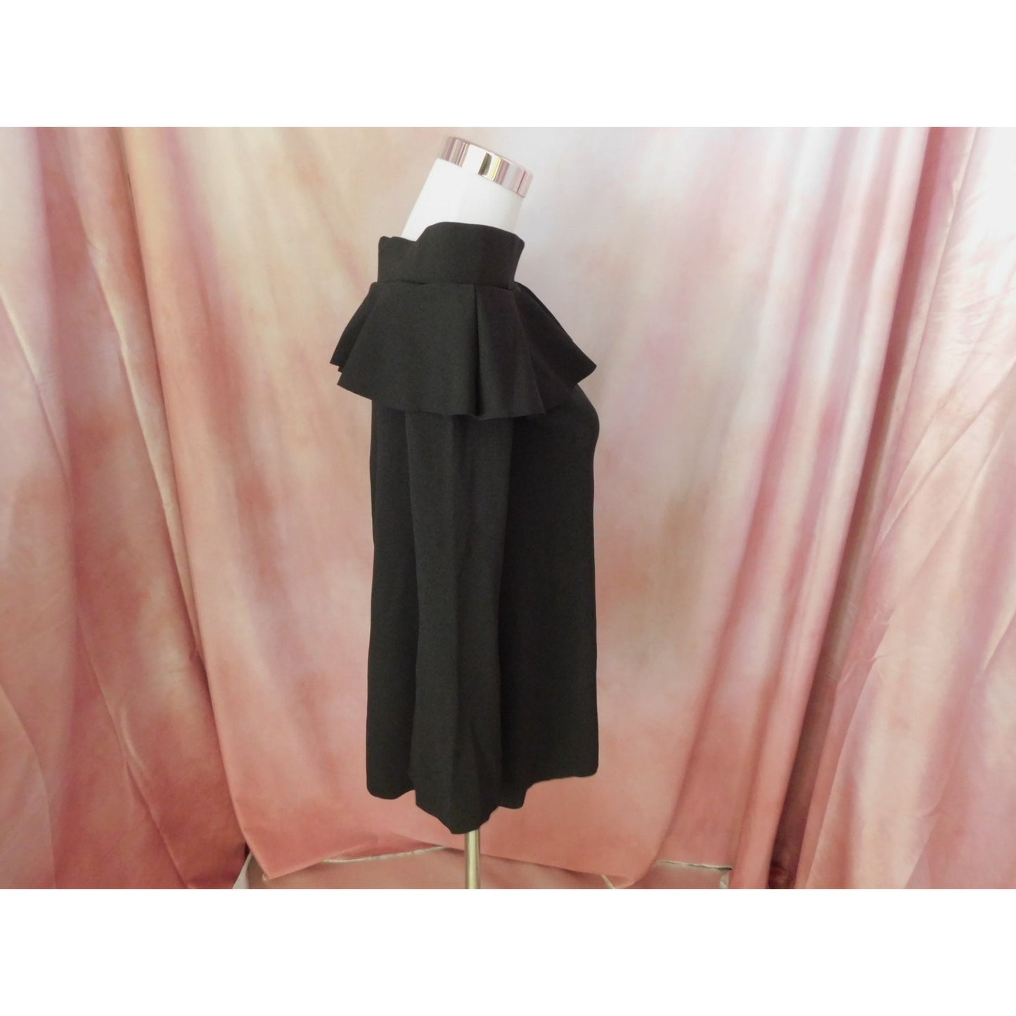 Robe ZARA Basic Collection Femme XS Noir Épaules Dénudées Volants NWT