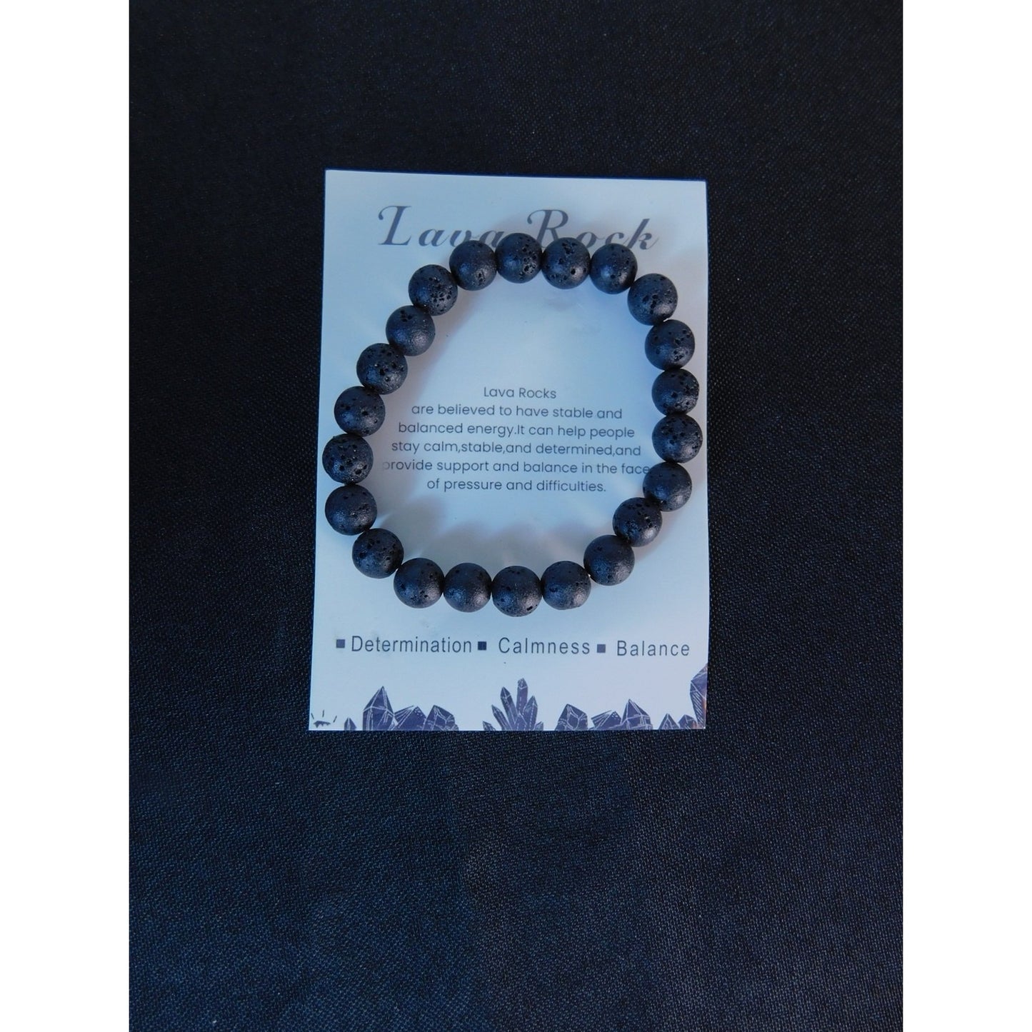 Lava Rock Healing Energy Bracelet Promotes Emotional Stability & Inner Strength