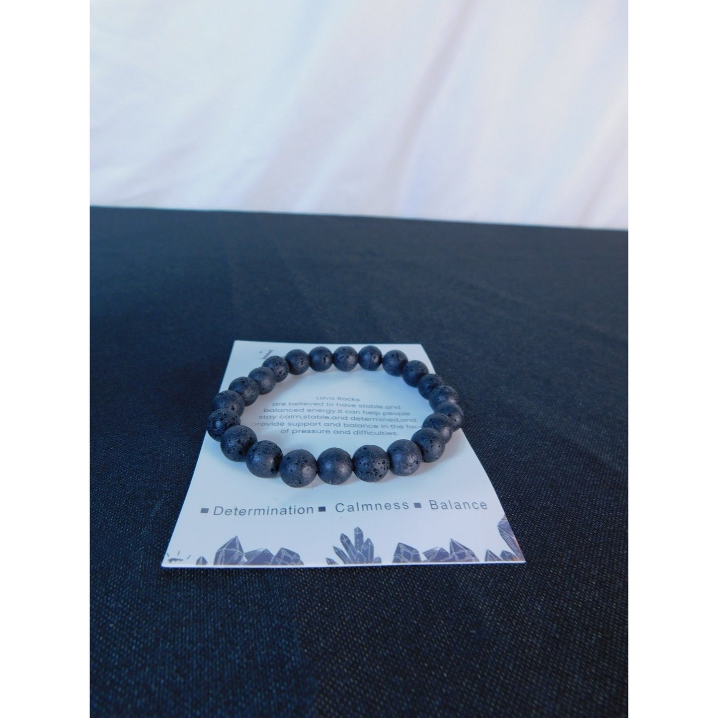 Lava Rock Healing Energy Bracelet Promotes Emotional Stability & Inner Strength