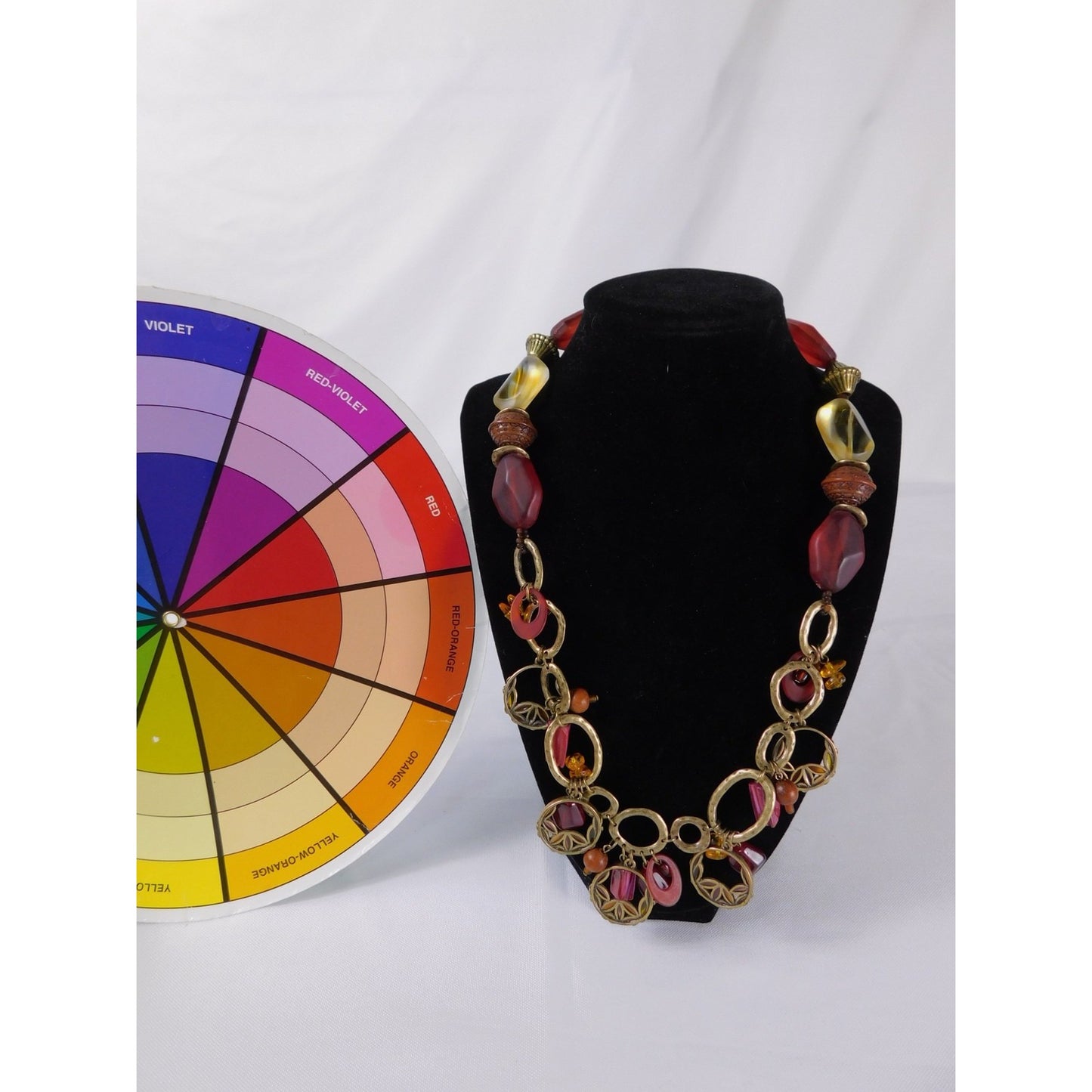 Coldwater Creek Statement Necklace Multi Strand Beaded Mixed Media Boho Gift Jew