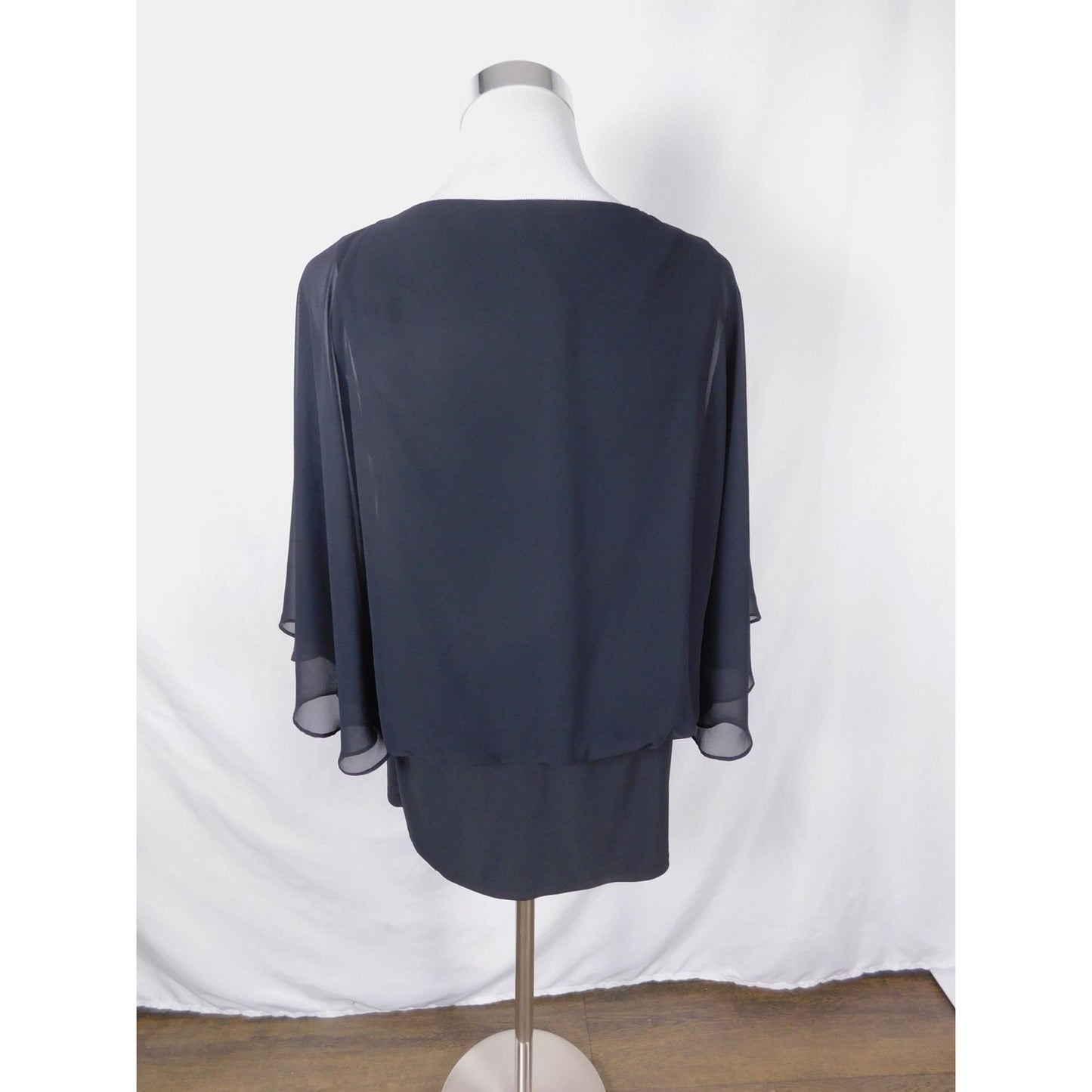 Coco Bianco Black Sheer Layered Top M Gothic Witchcore