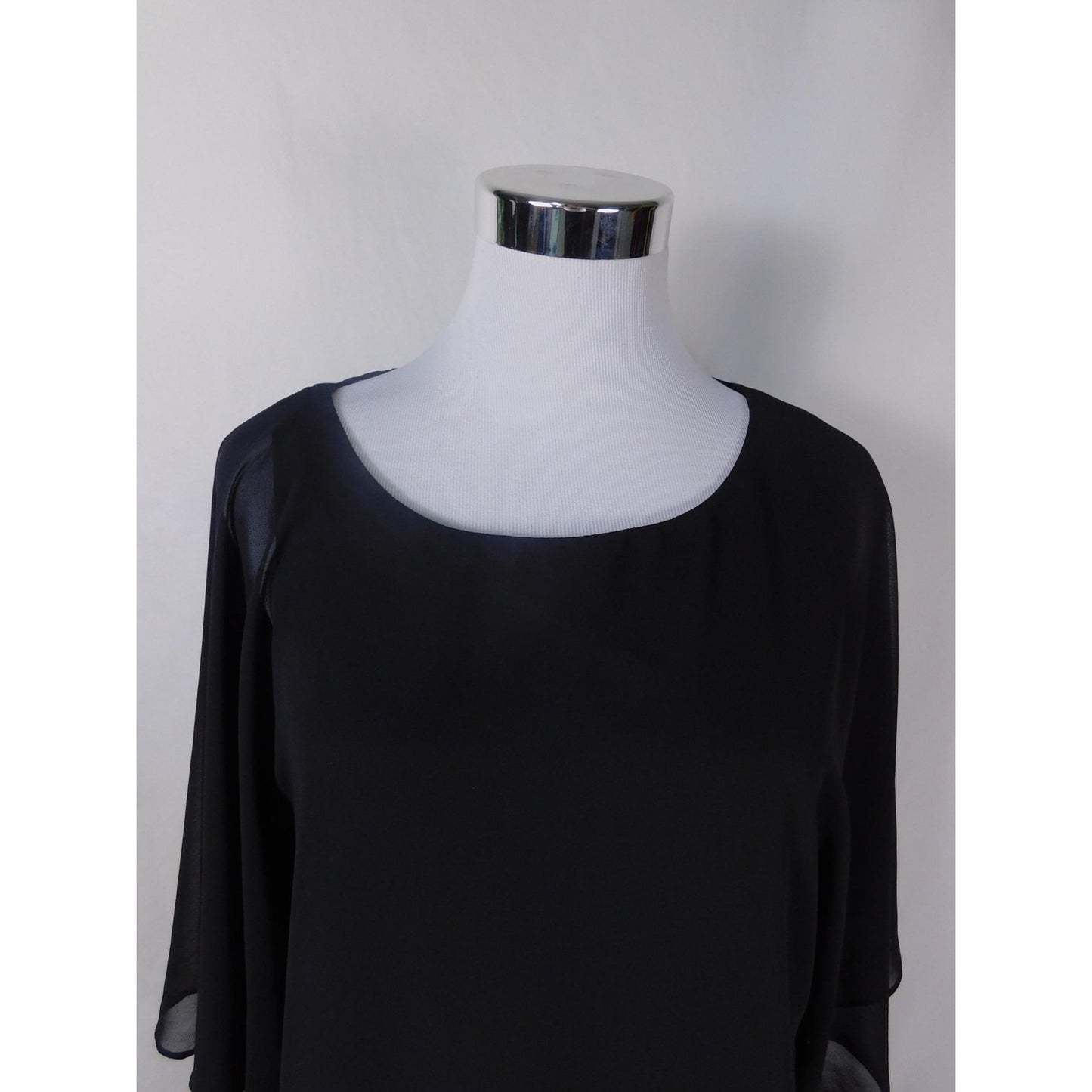 Coco Bianco Black Sheer Layered Top M Gothic Witchcore