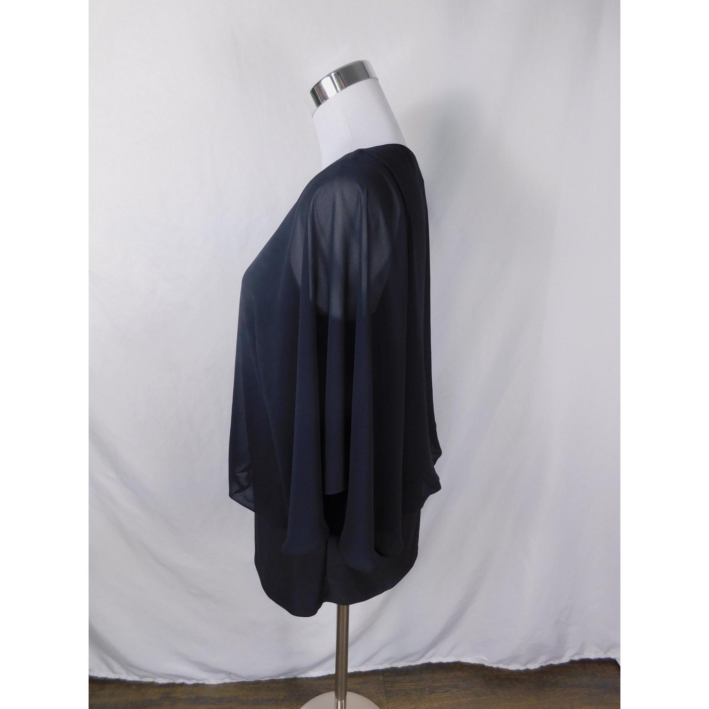 Coco Bianco Black Sheer Layered Top M Gothic Witchcore