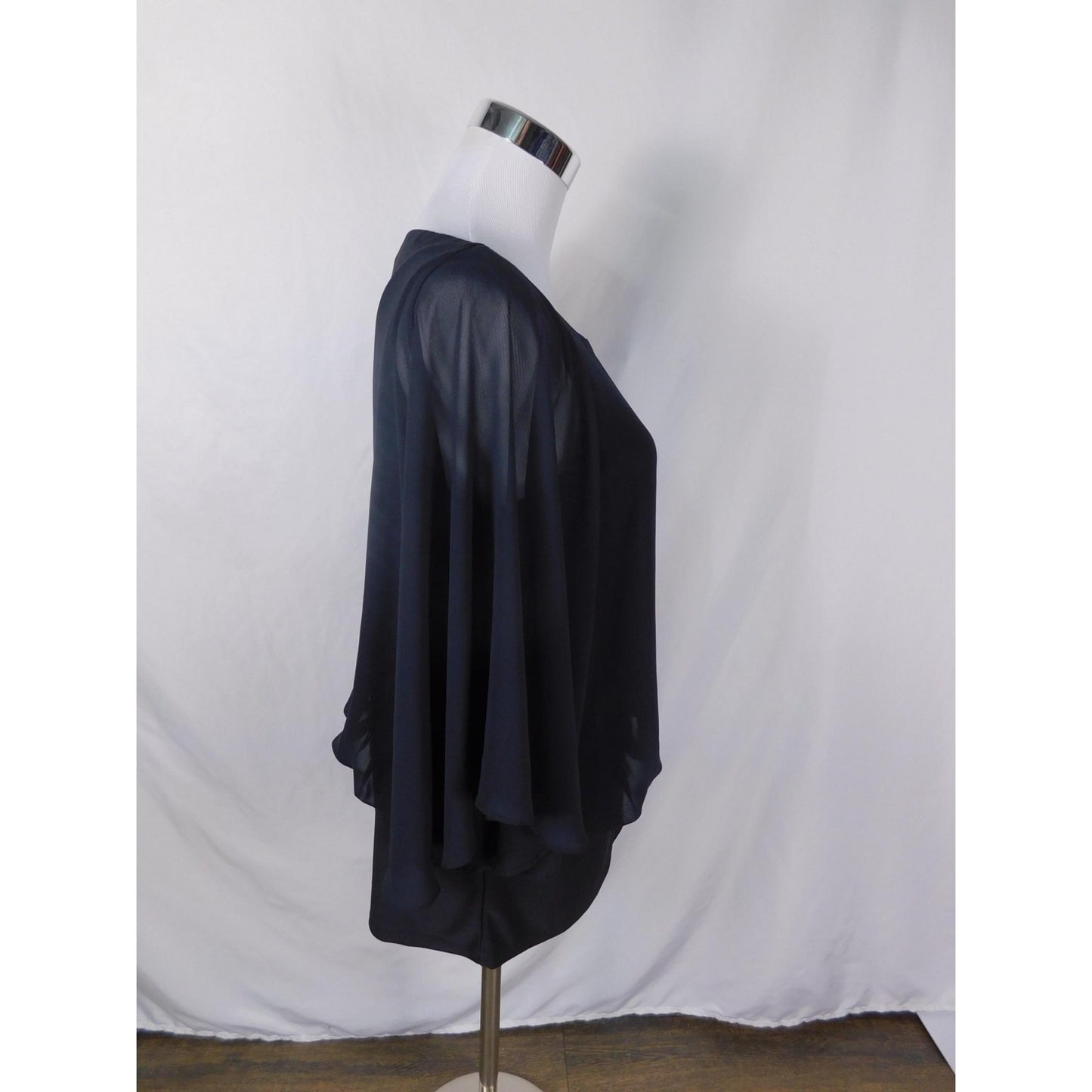 Coco Bianco Black Sheer Layered Top M Gothic Witchcore