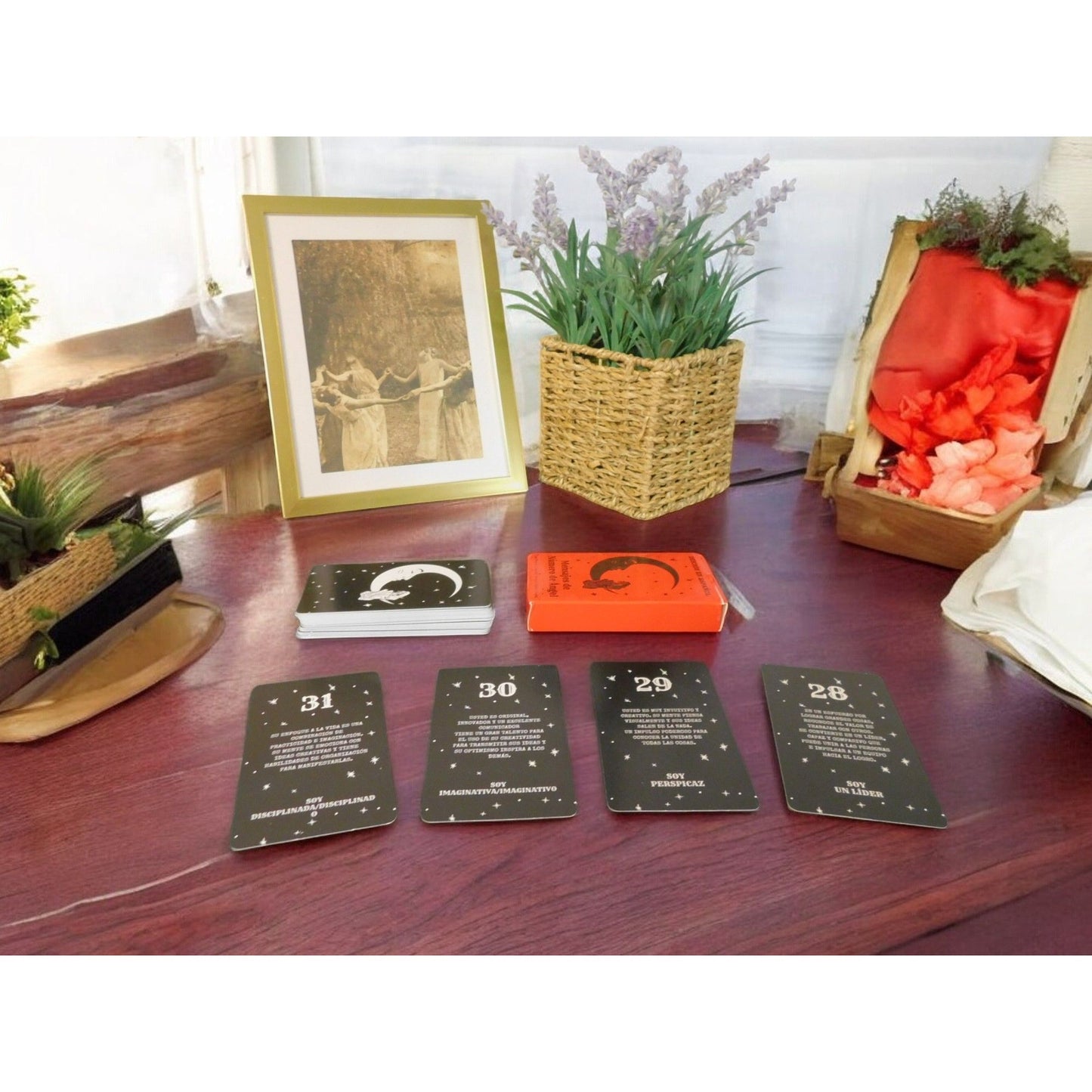 Jeu de cartes de tarot Mensajes De Número De Ángel en chiffres d'anges espagnols