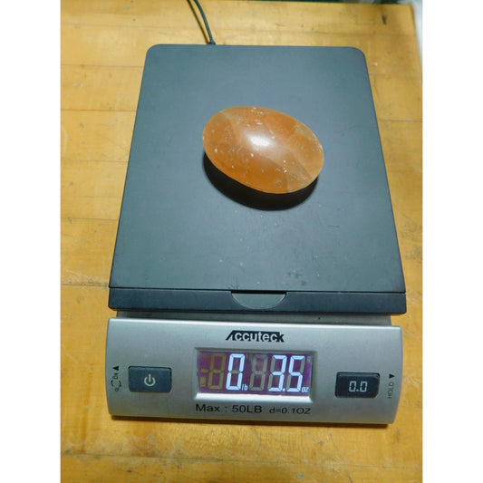 Natural Orange Calcite Palm Stone 0.85 Oz Polished Healing Crystal Worry Stone