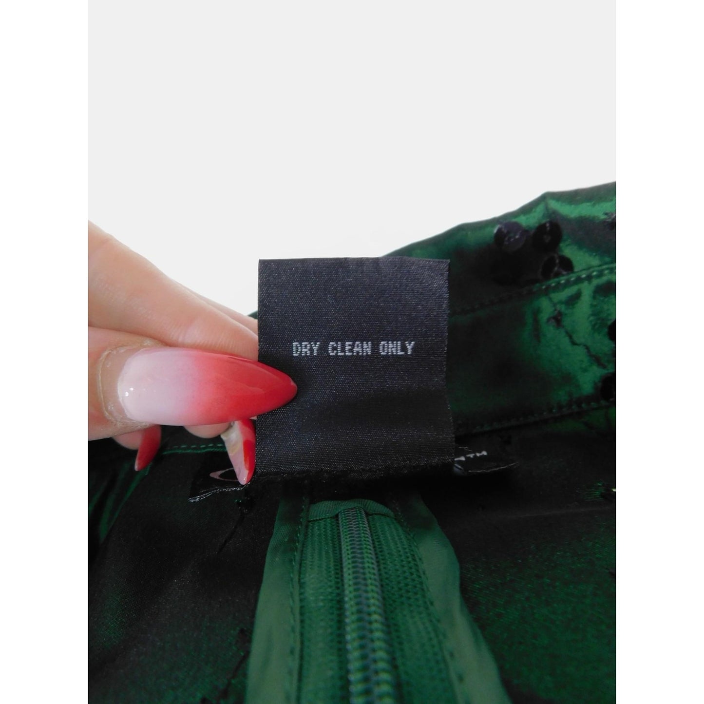 Title: Cachet Emerald Embellished Blouse 12 - Sequin - Excellent - Witchcore Elegant