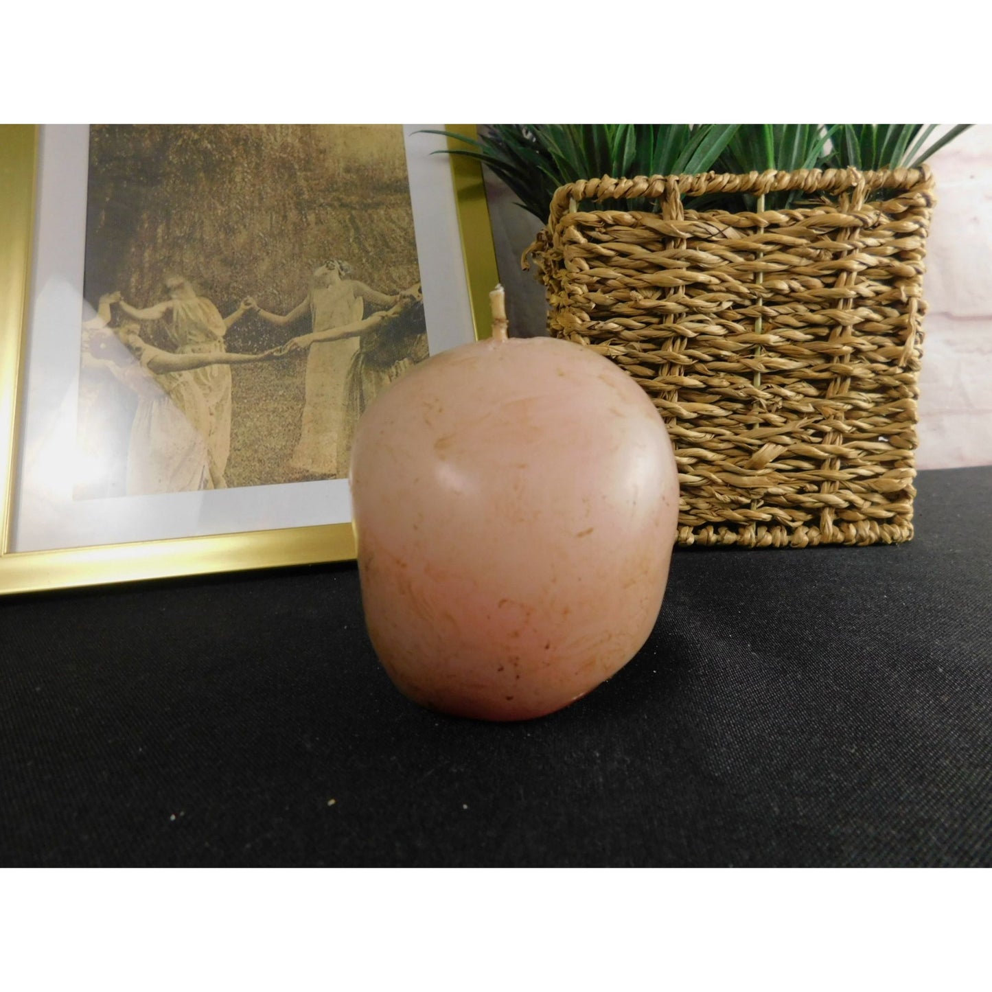 Bougie décorative pour la maison en forme de crâne 3" Gothique, sorcière, effrayant, Halloween sans parfum