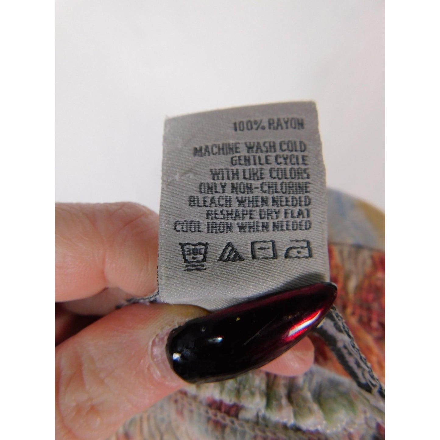 American Rag Boho Ikat Maxi Dress M - Handkerchief Hem Rayon - Excellent