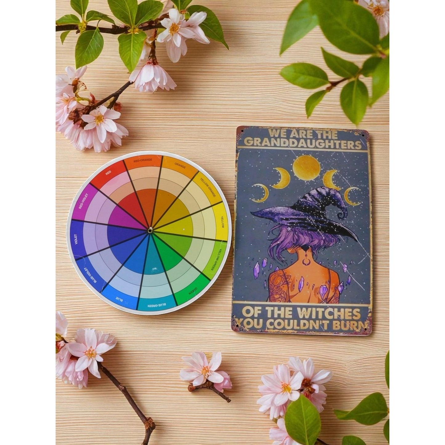 Granddaughters Witches Metal Sign - 8x11.5 Moon - New - Witchcore Ethereal