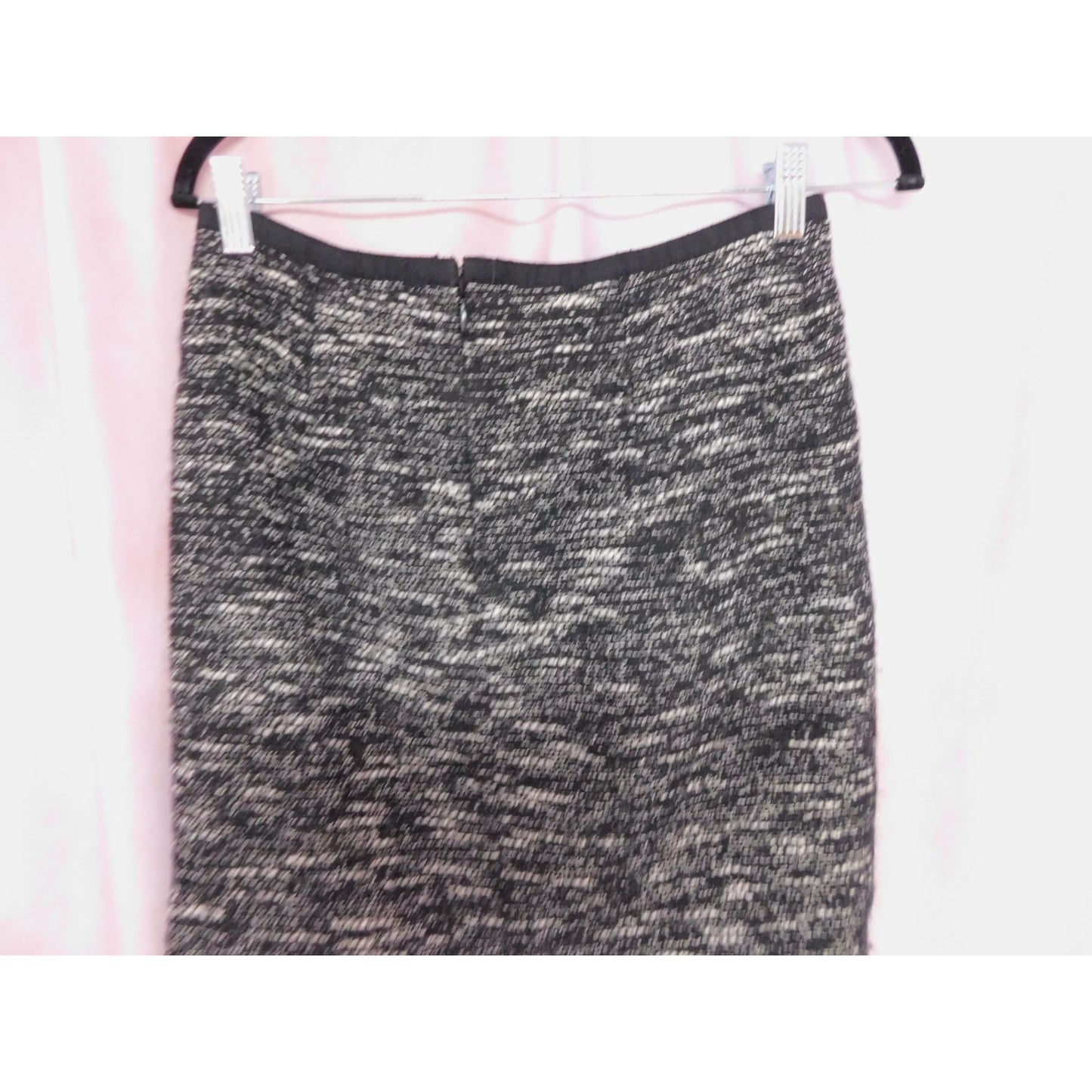 Mini-jupe en tweed mélangé de laine Talbots Petites pour femmes 4P avec poches noires