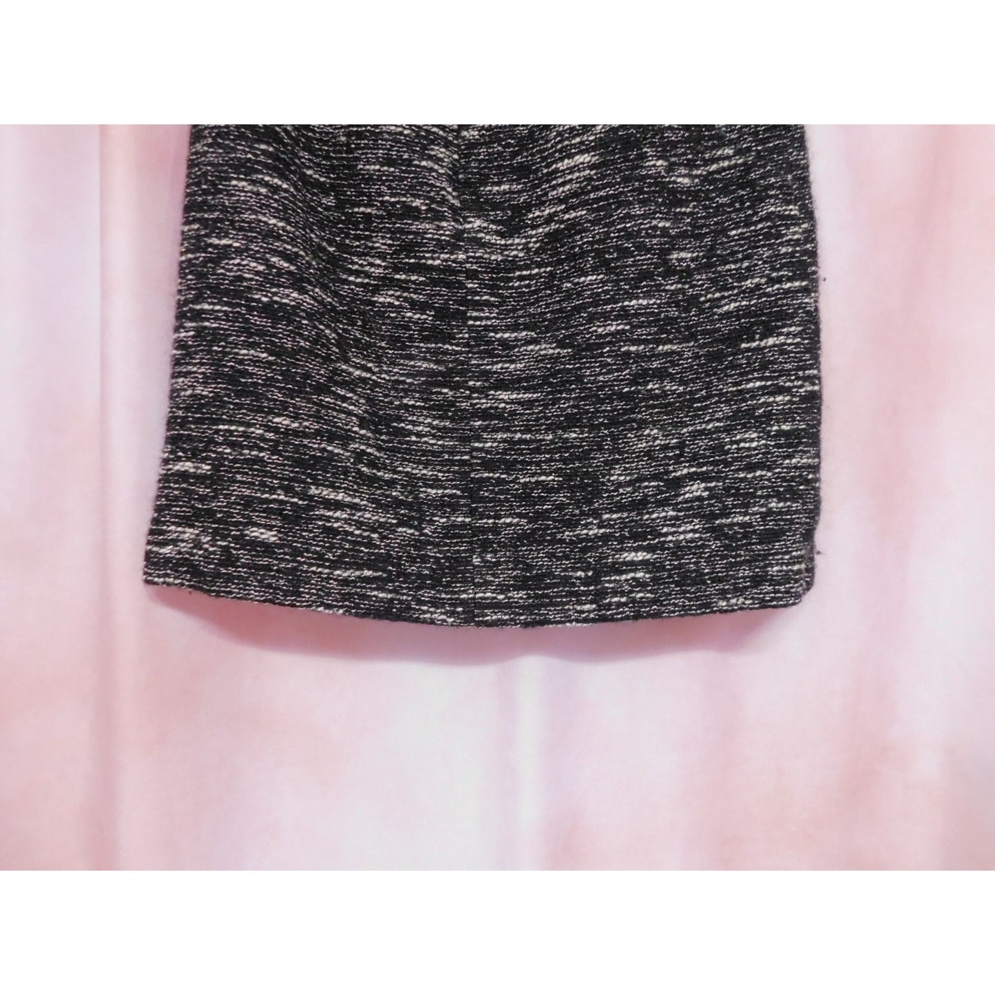 Mini-jupe en tweed mélangé de laine Talbots Petites pour femmes 4P avec poches noires