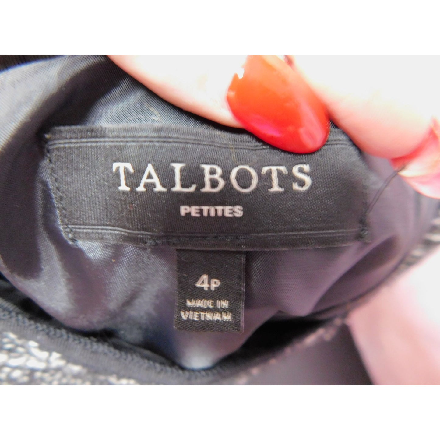 Mini-jupe en tweed mélangé de laine Talbots Petites pour femmes 4P avec poches noires