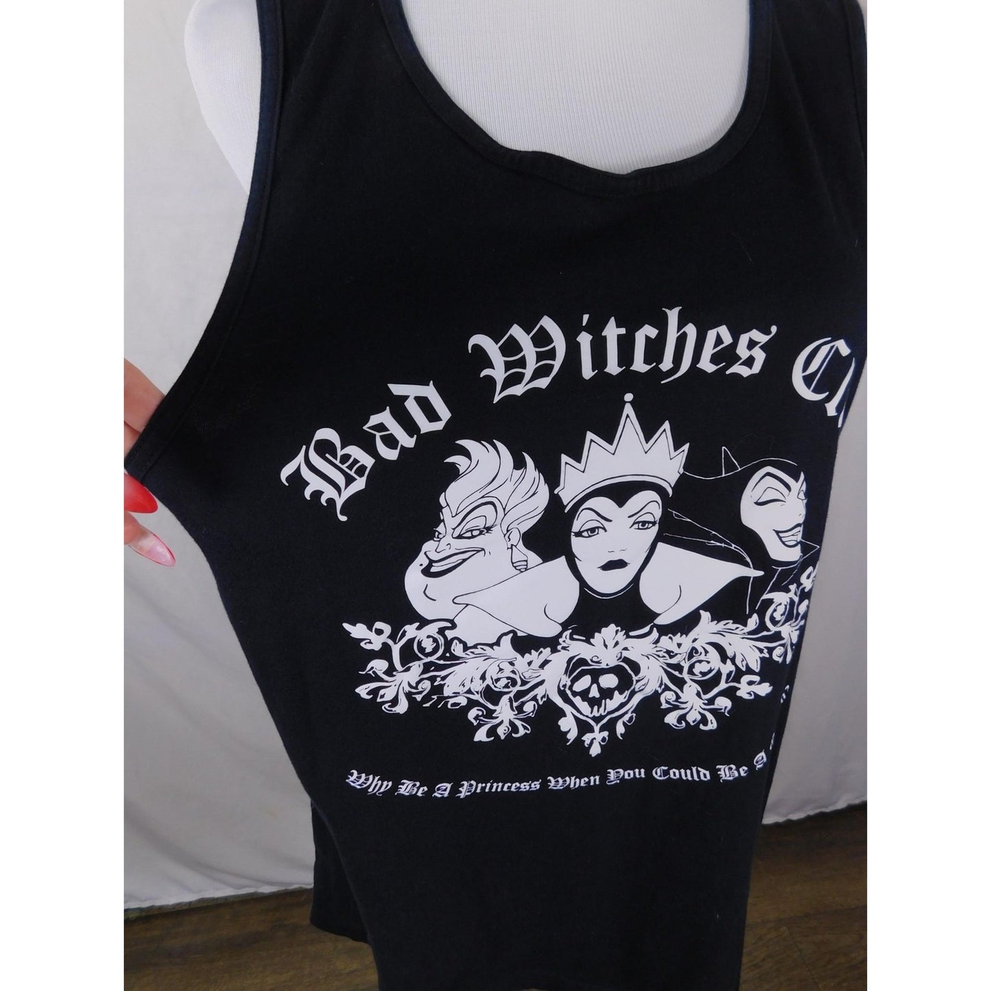 Bad Witches Club Shirt Women's Large Black Tank Top Graphic Goth