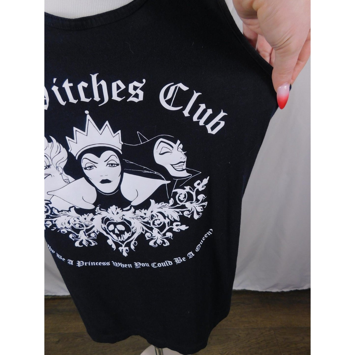 Bad Witches Club Shirt Women's Large Black Tank Top Graphic Goth