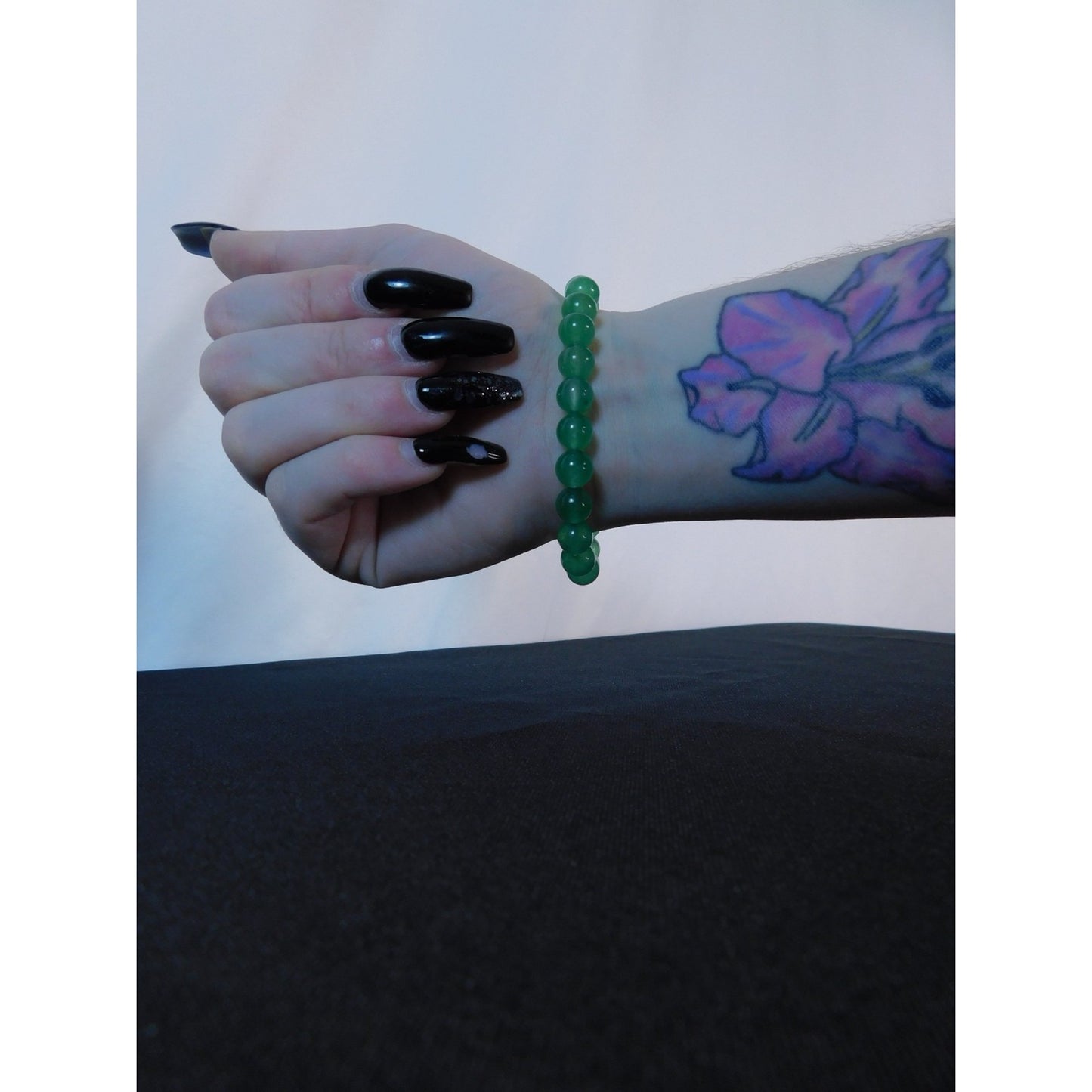 Green Aventurine Bead Bracelet Stretch Crystal Healing Energy Balance Gemstone J