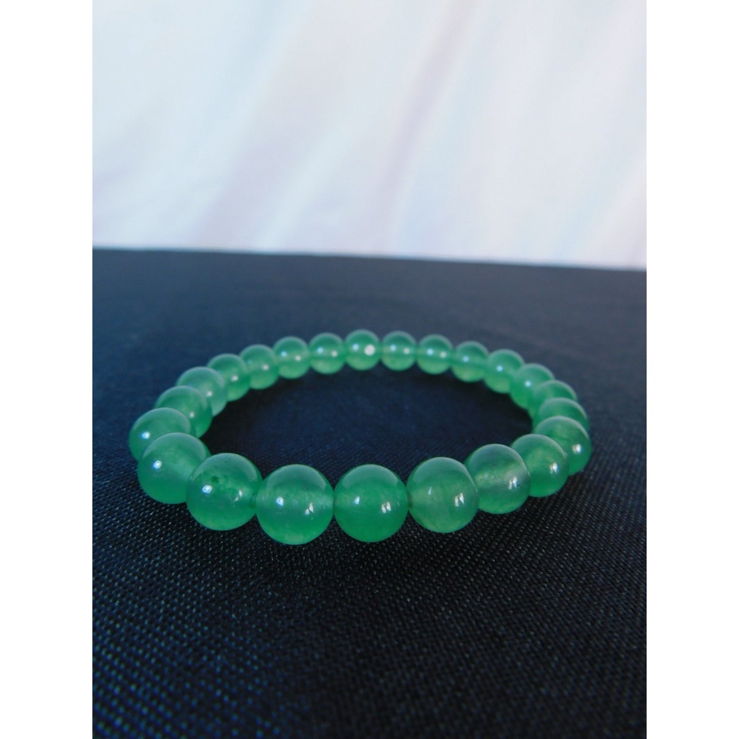 Green Aventurine Bead Bracelet Stretch Crystal Healing Energy Balance Gemstone J