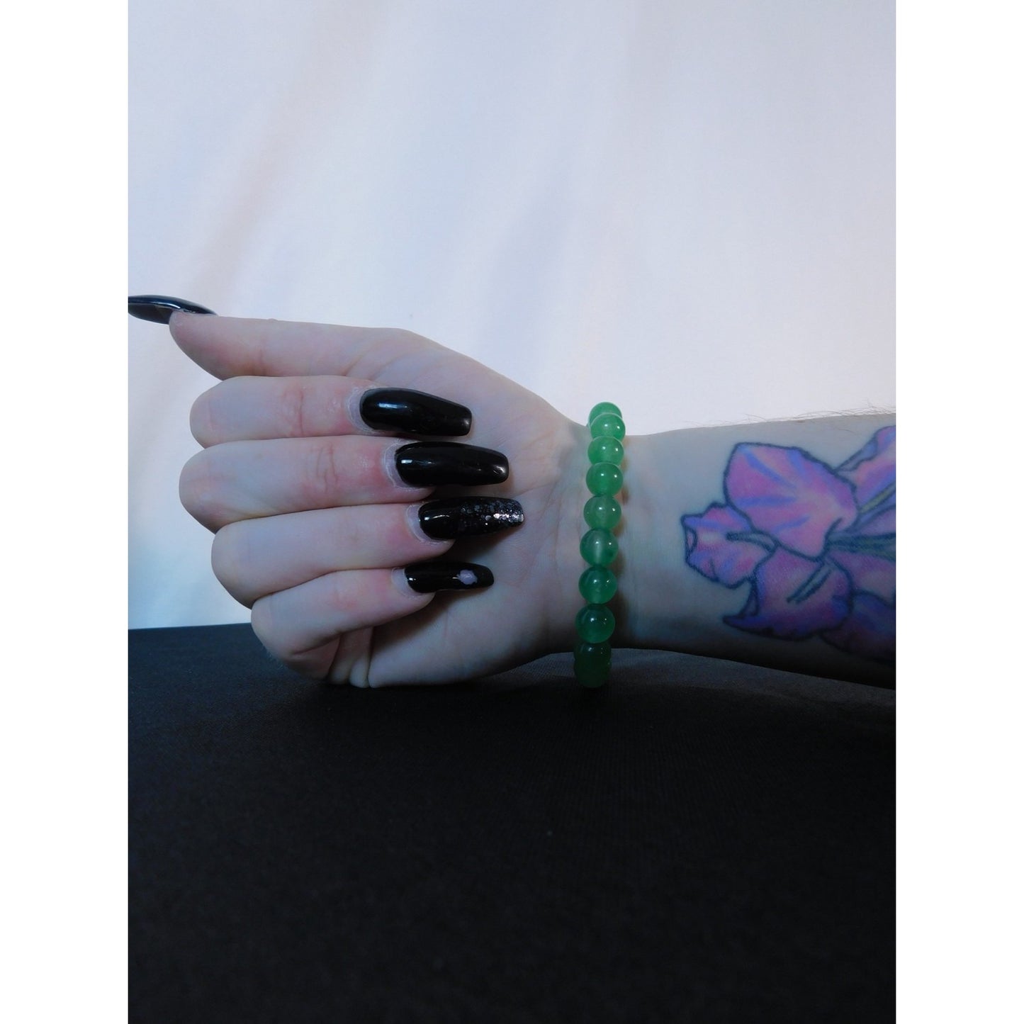 Green Aventurine Bead Bracelet Stretch Crystal Healing Energy Balance Gemstone J