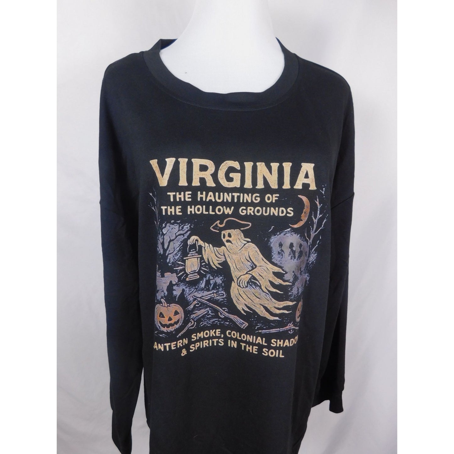 Virginia Ghost Sweatshirt XL Colonial Witchcore Gothic New