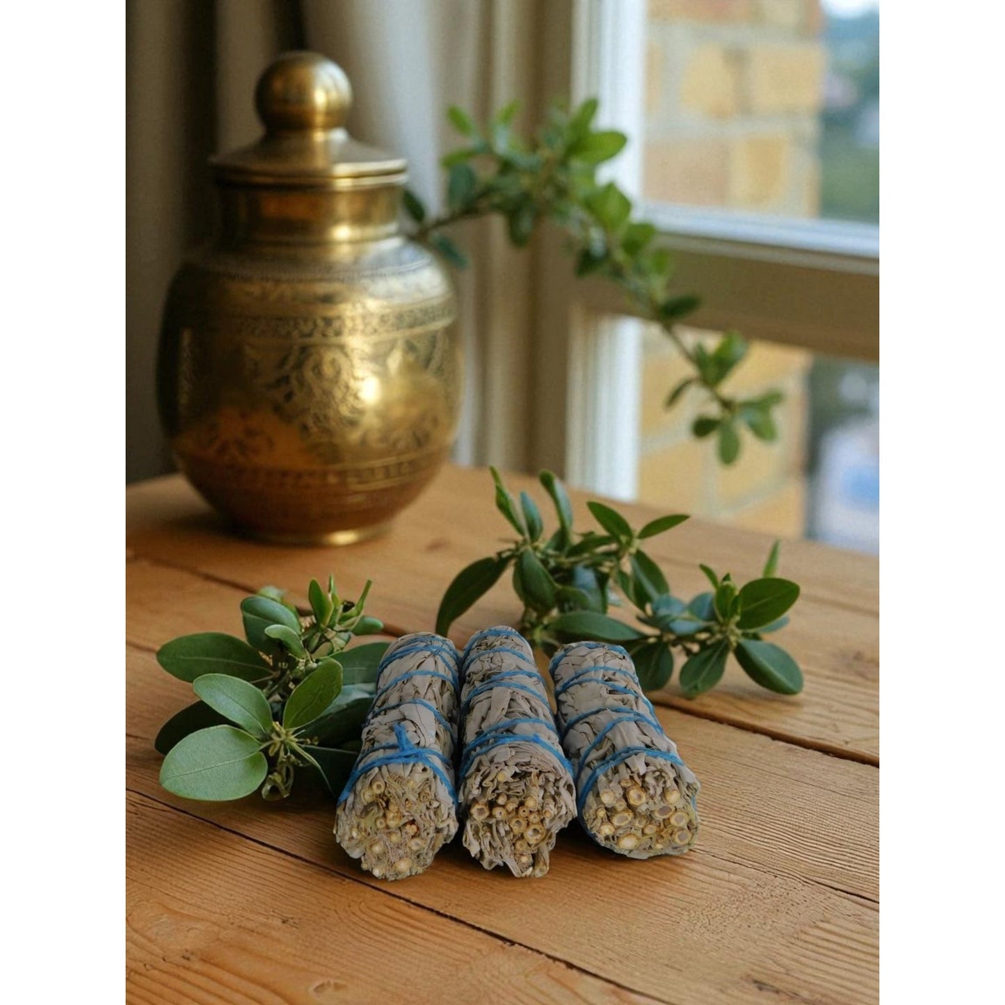 White Sage Smudge Sticks 3-Pack Home Cleansing & Aromatherapy California Bundles