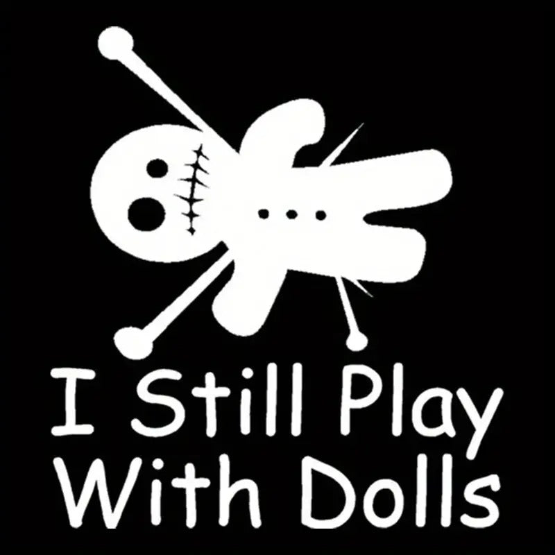 Voodoo Doll “I Still Play” Decal – 5.5” Witch Sticker – New