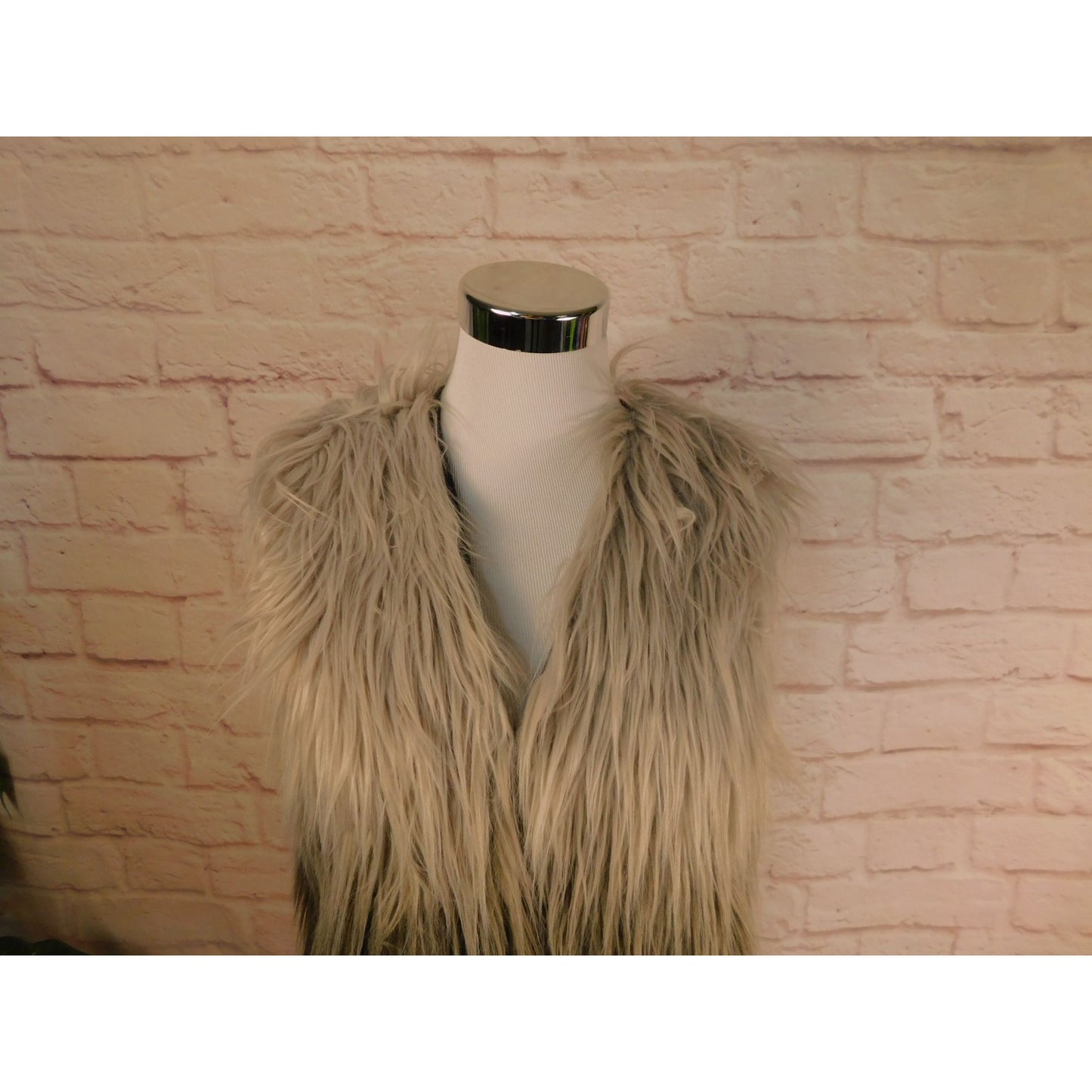 Gilet en fausse fourrure ombré Tokyo Darling pour femme S/M Gris Noir