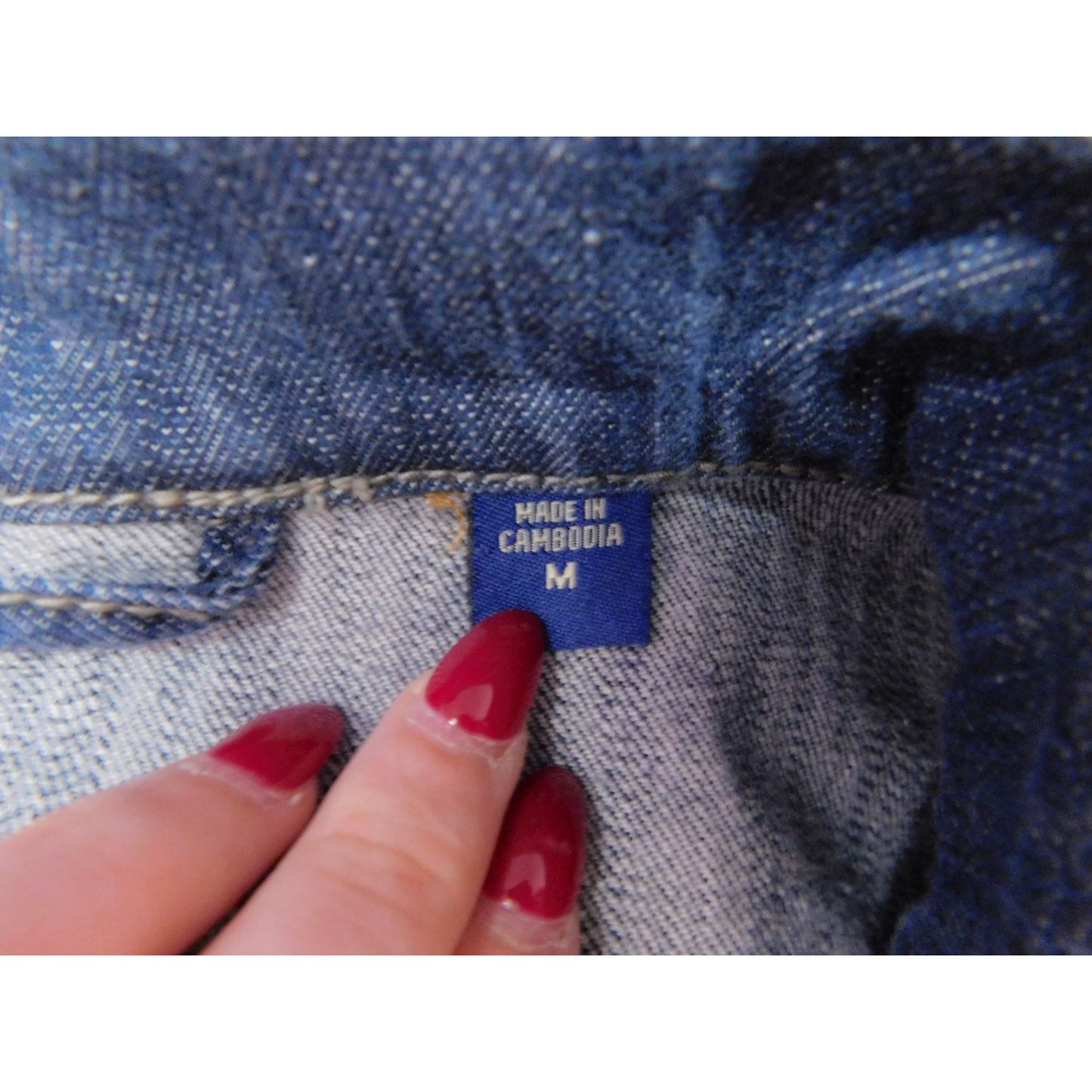 Vtg Code Bleu Womens Blue Denim Jacket Decorative Front Pockets Sz M