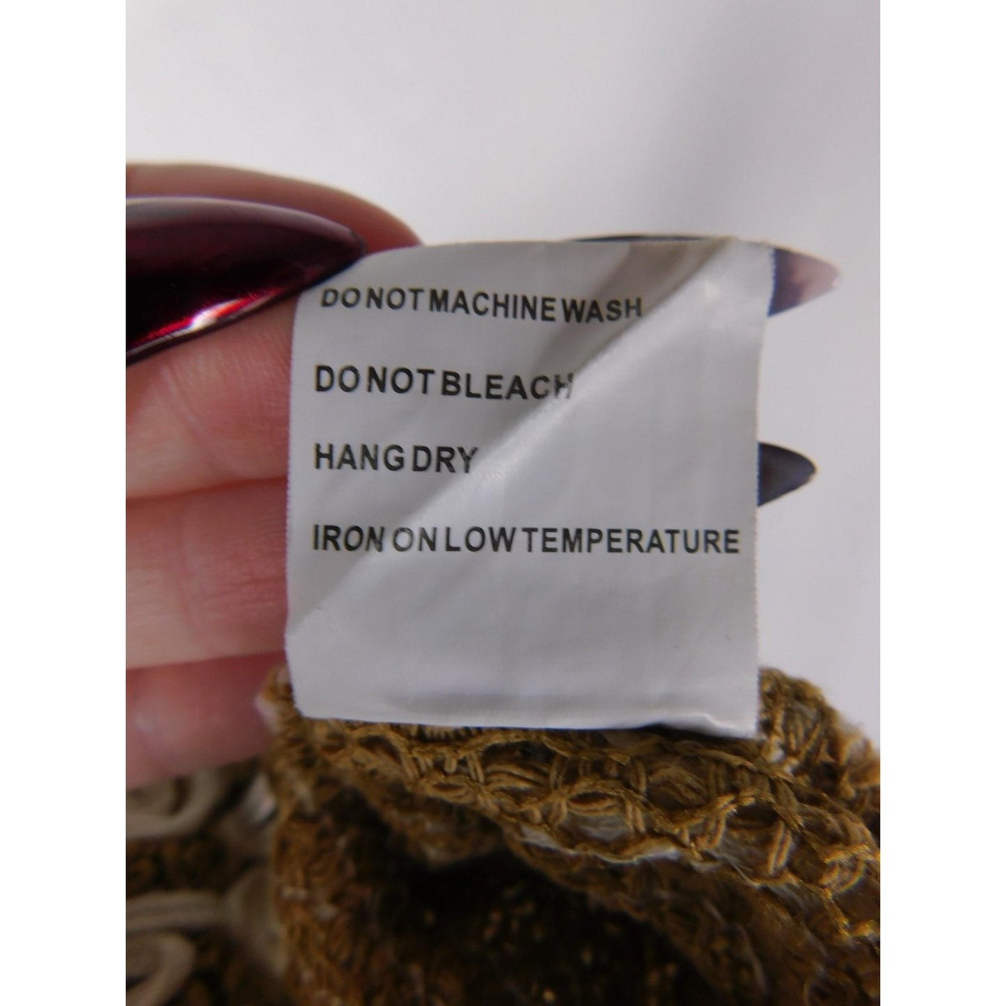 Solitaire Shirt Womens Small Tan White Crochet Floral Sleeveless Boho Top