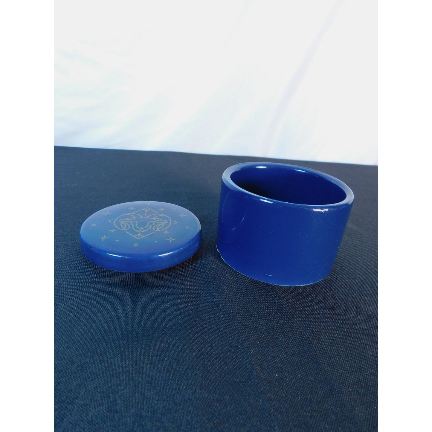 Ceramic Aries Zodiac Trinket Box Astrology Ram Horoscope Dish Star Sign Decor Gi