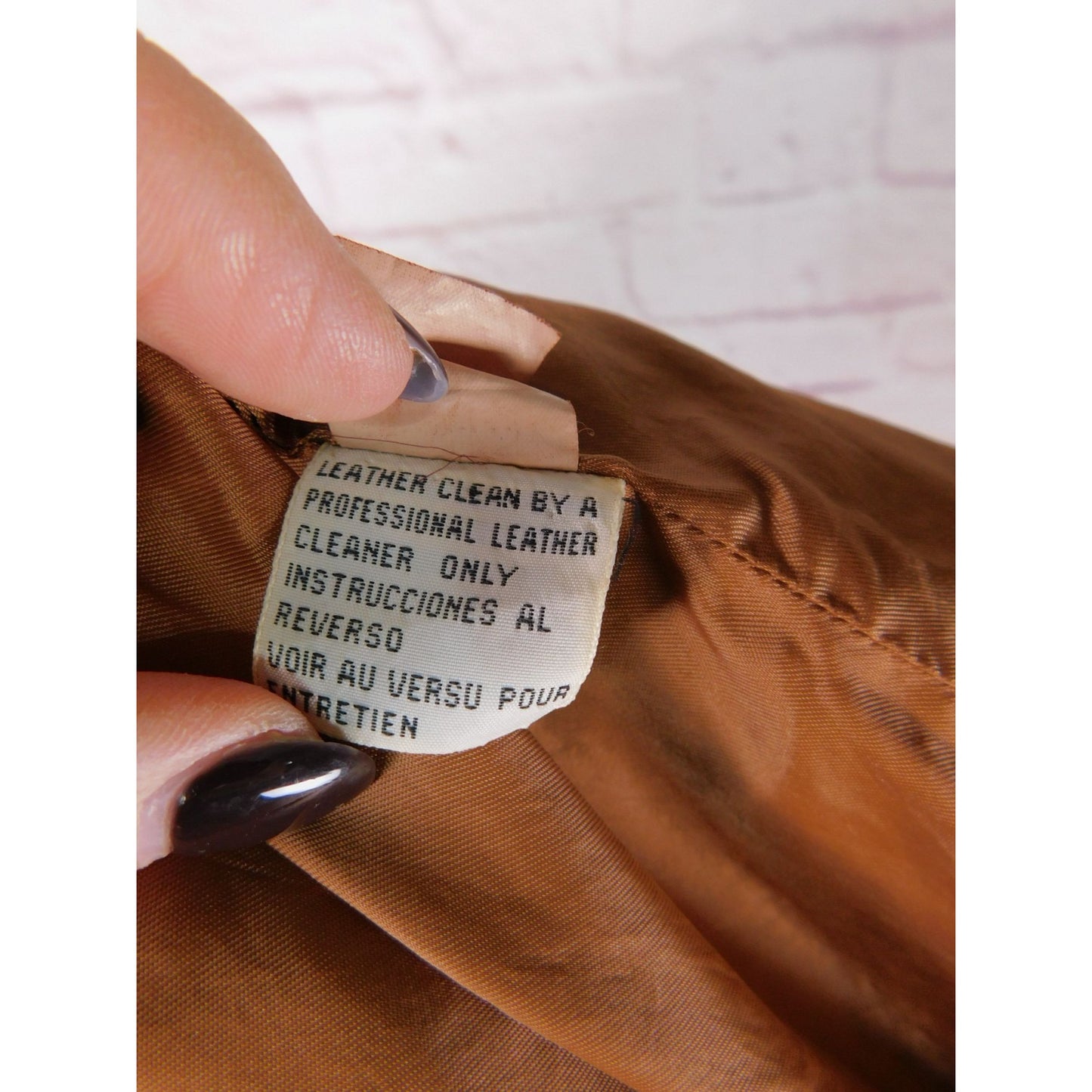 E Style VTG Womens Leather Sleeveless Zip-Up Vest XL Brown