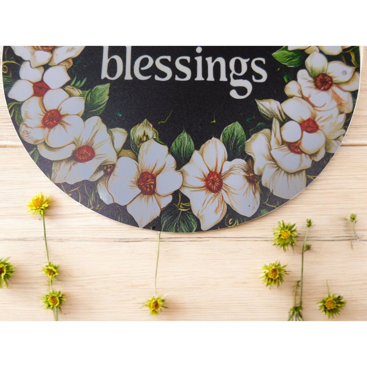 Litha Blessings Metal Tin Sign 8x8 Pagan Summer Solstice Decor