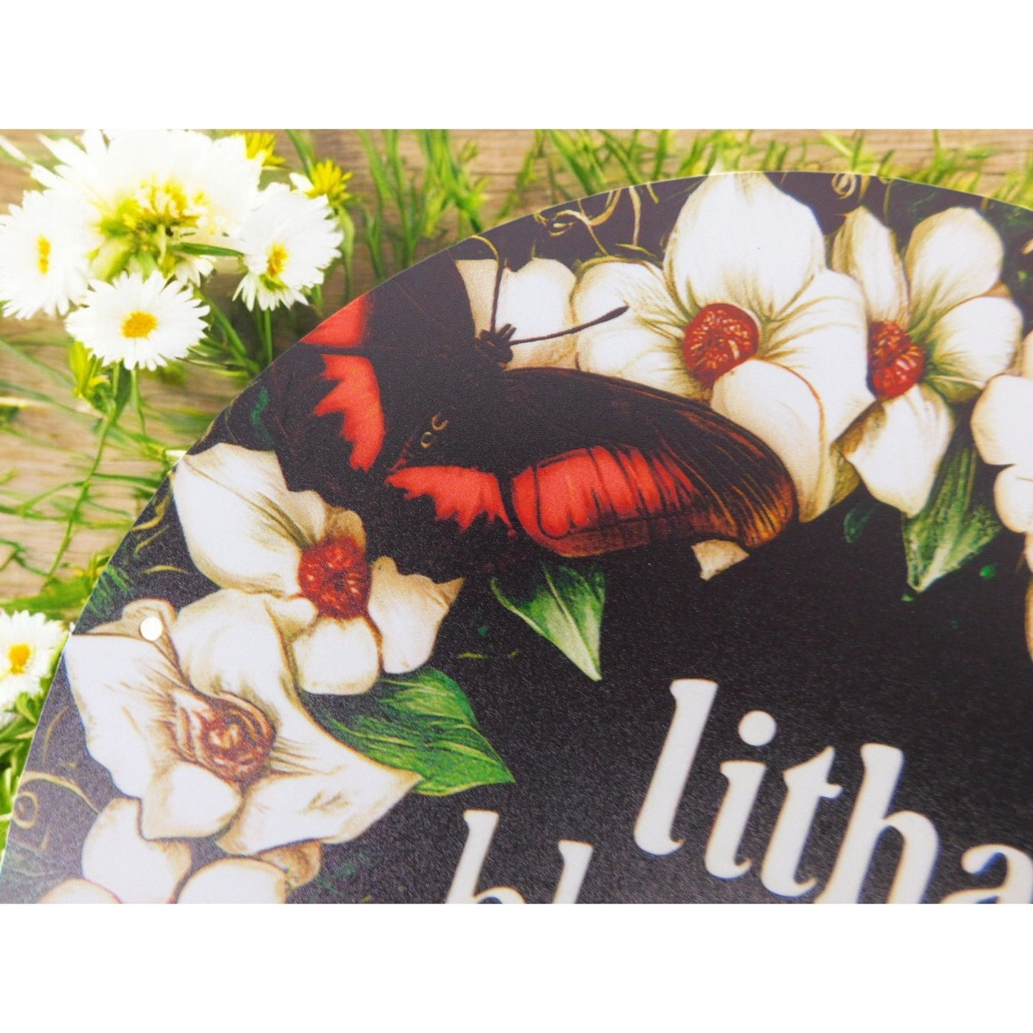 Litha Blessings Metal Tin Sign 8x8 Pagan Summer Solstice Decor
