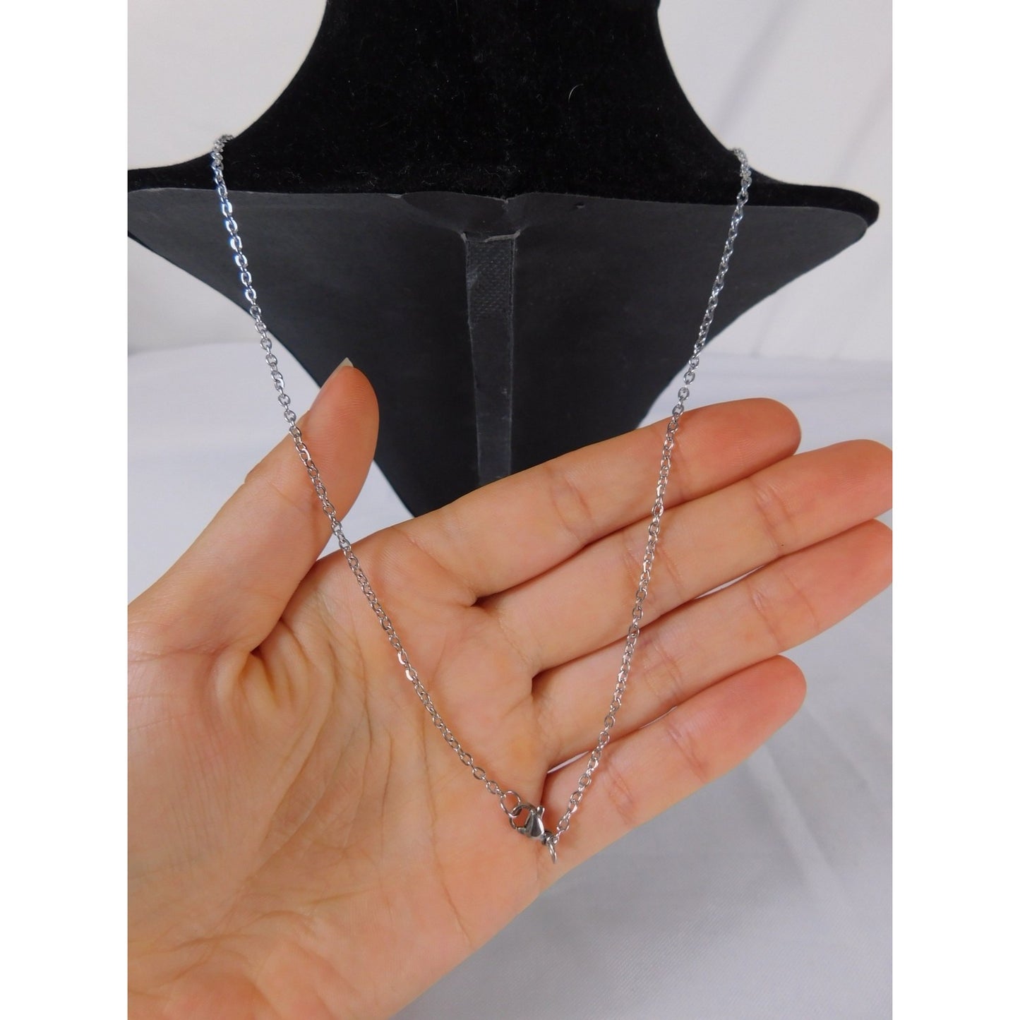 Glass Vial Necklace Silver Pendant Aromatherapy Locket Chain Gift Perfume Bottle