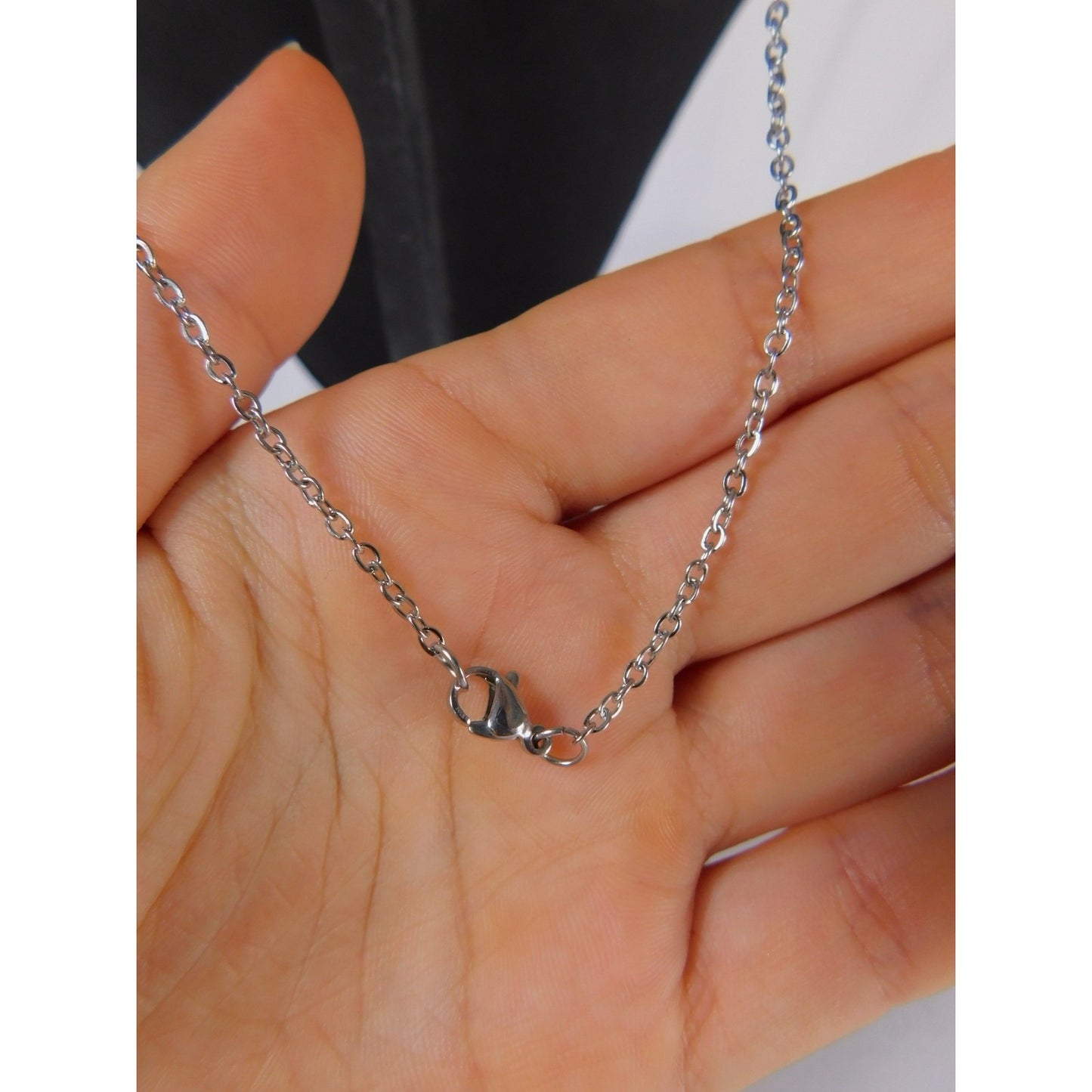 Glass Vial Necklace Silver Pendant Aromatherapy Locket Chain Gift Perfume Bottle