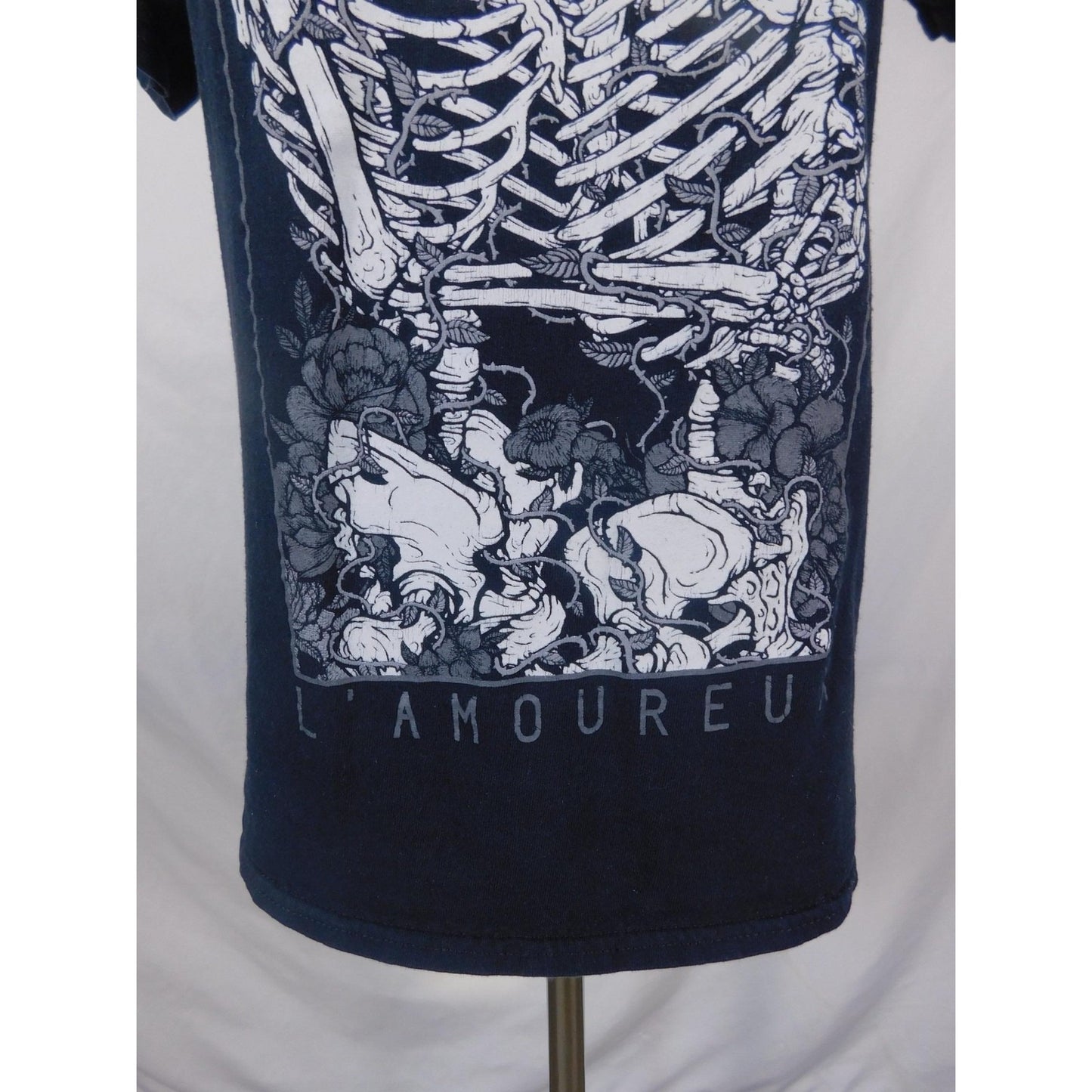 The Lovers Tarot Shirt Small Black Skeletons Graphic Gothic L'Amoureux