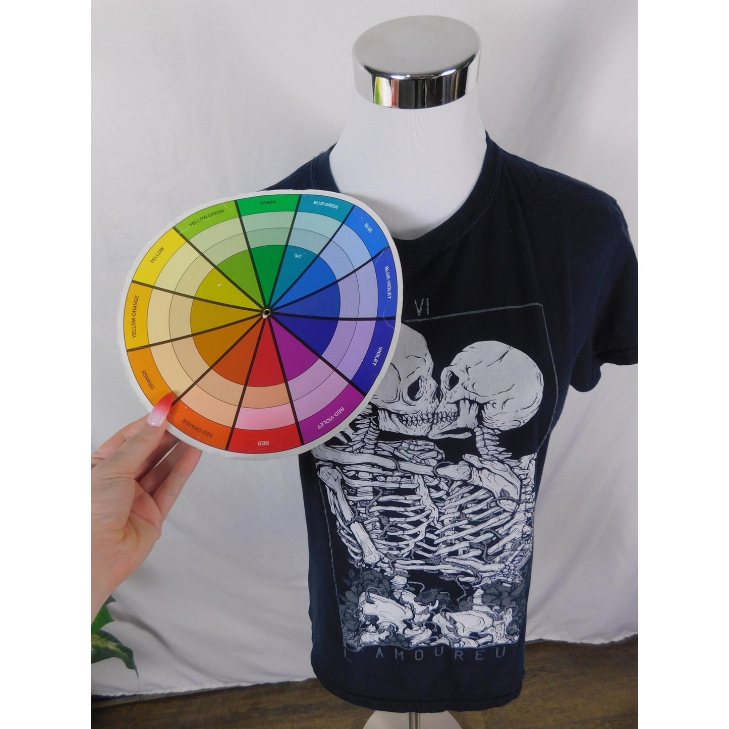 The Lovers Tarot Shirt Small Black Skeletons Graphic Gothic L'Amoureux