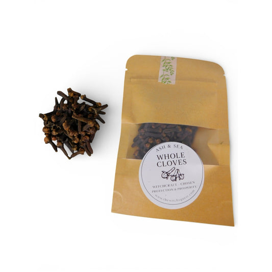 Ash & Sea Whole Cloves Witch Chosen Protection Prosperity Ritual Magick Herb