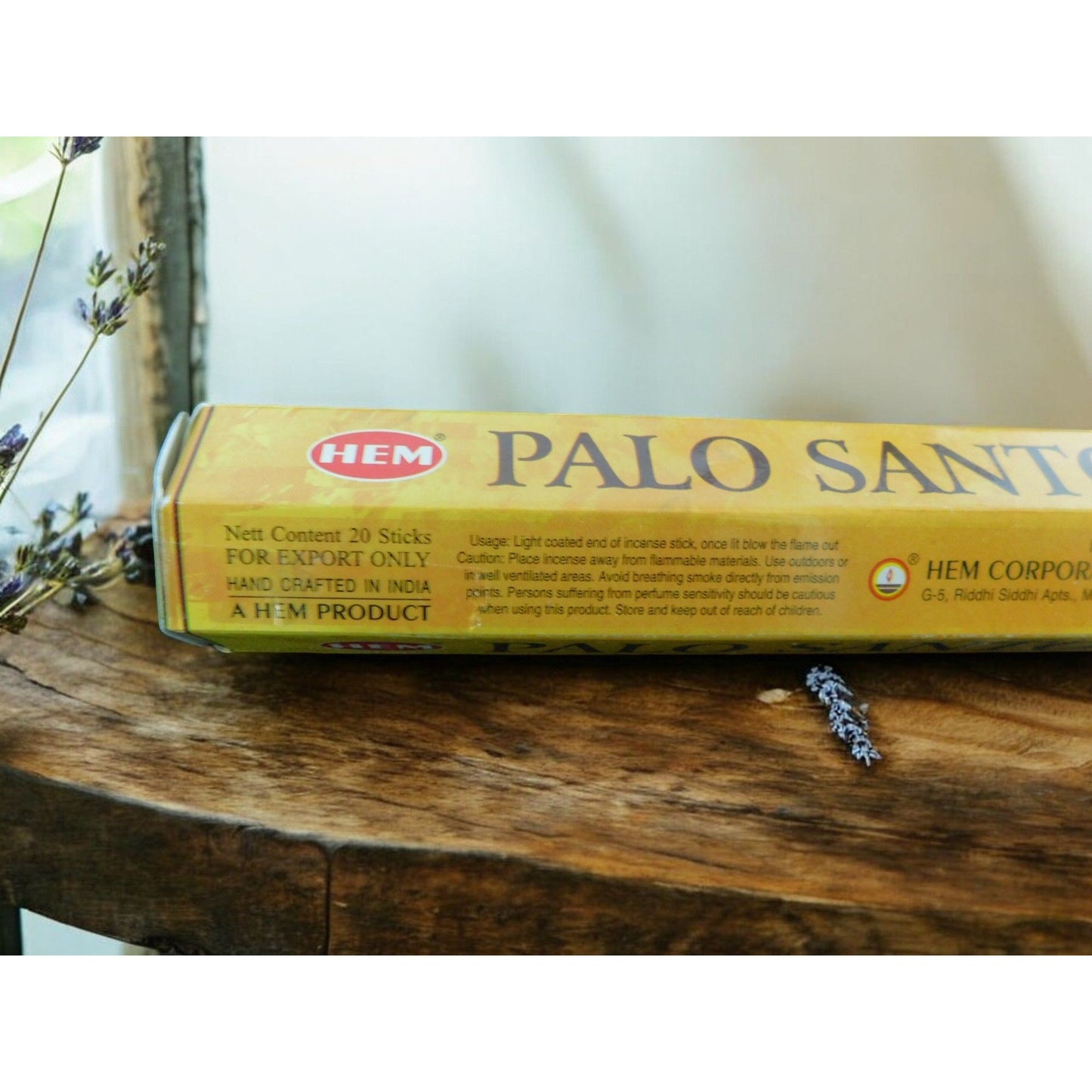HEM Palo Santo Madera Sagrada 20 Incense Sticks Relaxation Meditation & Spiritual Practices