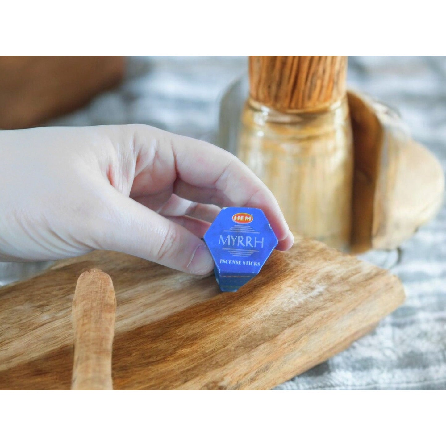 Bâtonnets d'encens HEM Myrrhe 20 bâtons pour la méditation et l'aromathérapie
