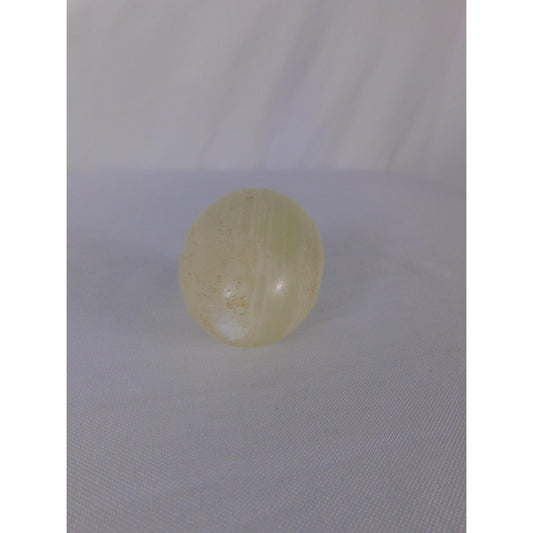 Small Polished Cream Stone Egg Crystal Pocket Witchy Altar Decor 0.67 Oz