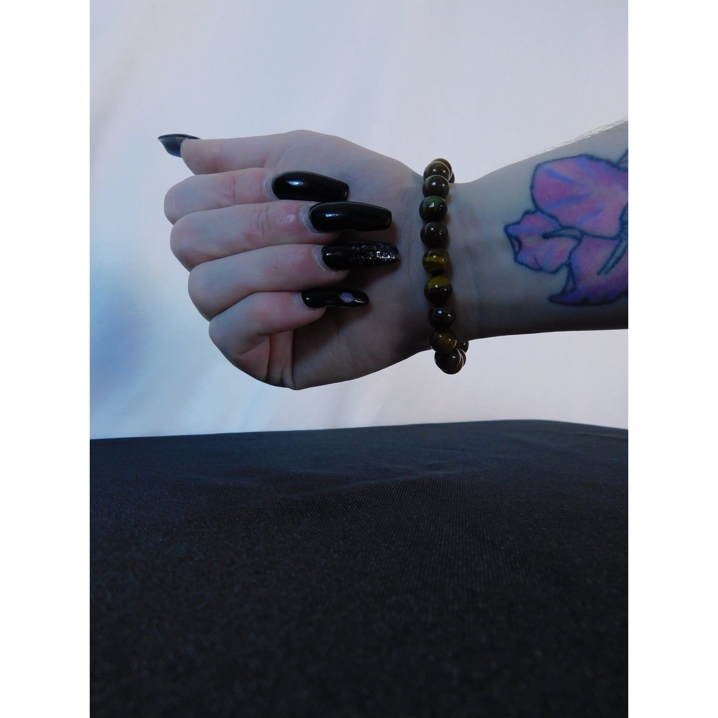 Tiger Eye Gemstone Bracelet Beaded Crystal Healing Jewelry Unisex Wealth Protect