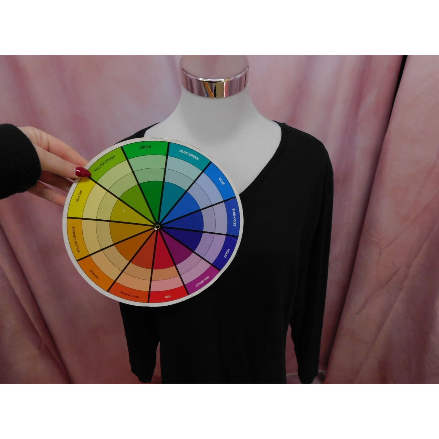 T-shirt en coton à manches longues et col en V basique Hanes pour femme, noir, XXL, léger