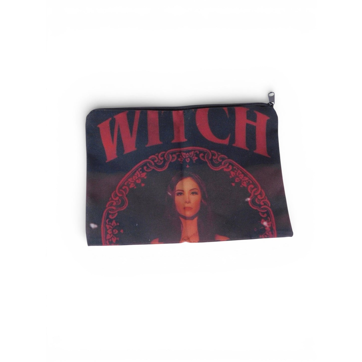 The Witch Black Cosmetic Bag Love Travel Makeup Zipper Pouch Witchy Halloween