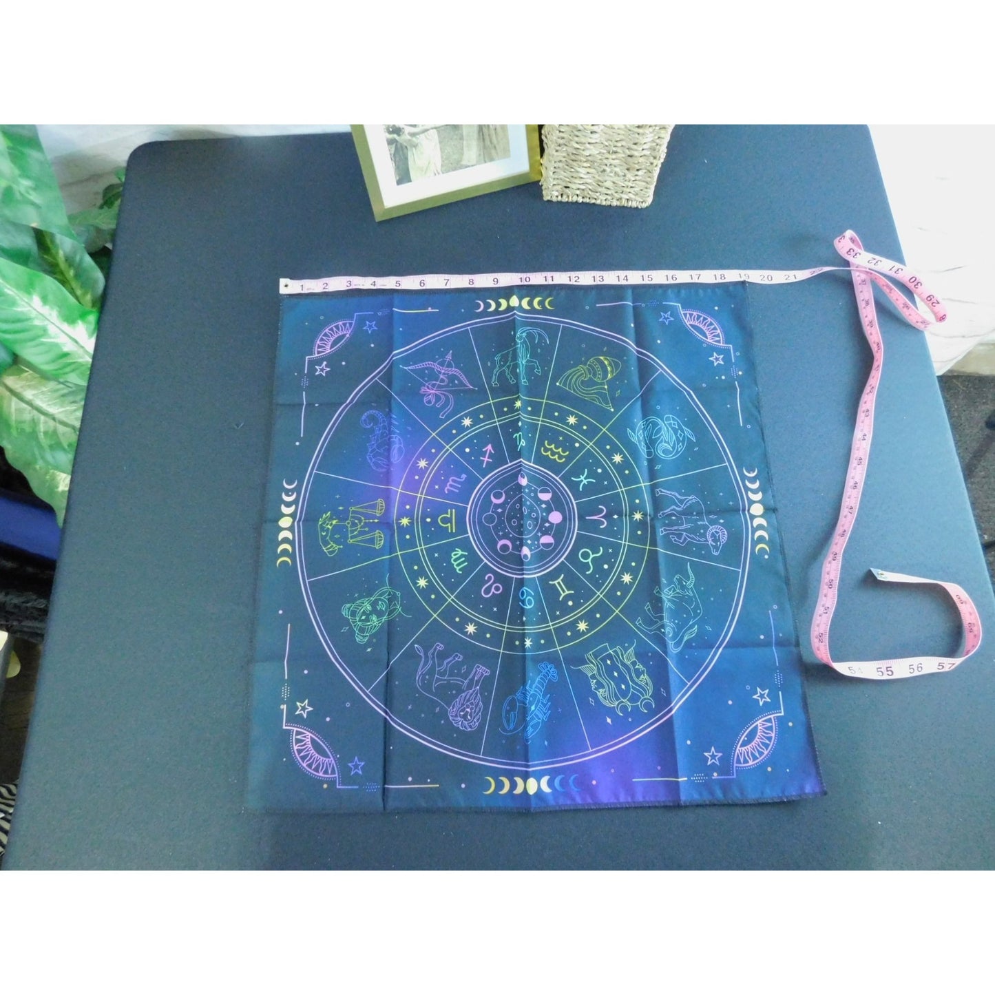 Nappe d'autel avec constellations et phases de lune célestes pour la divination du tarot