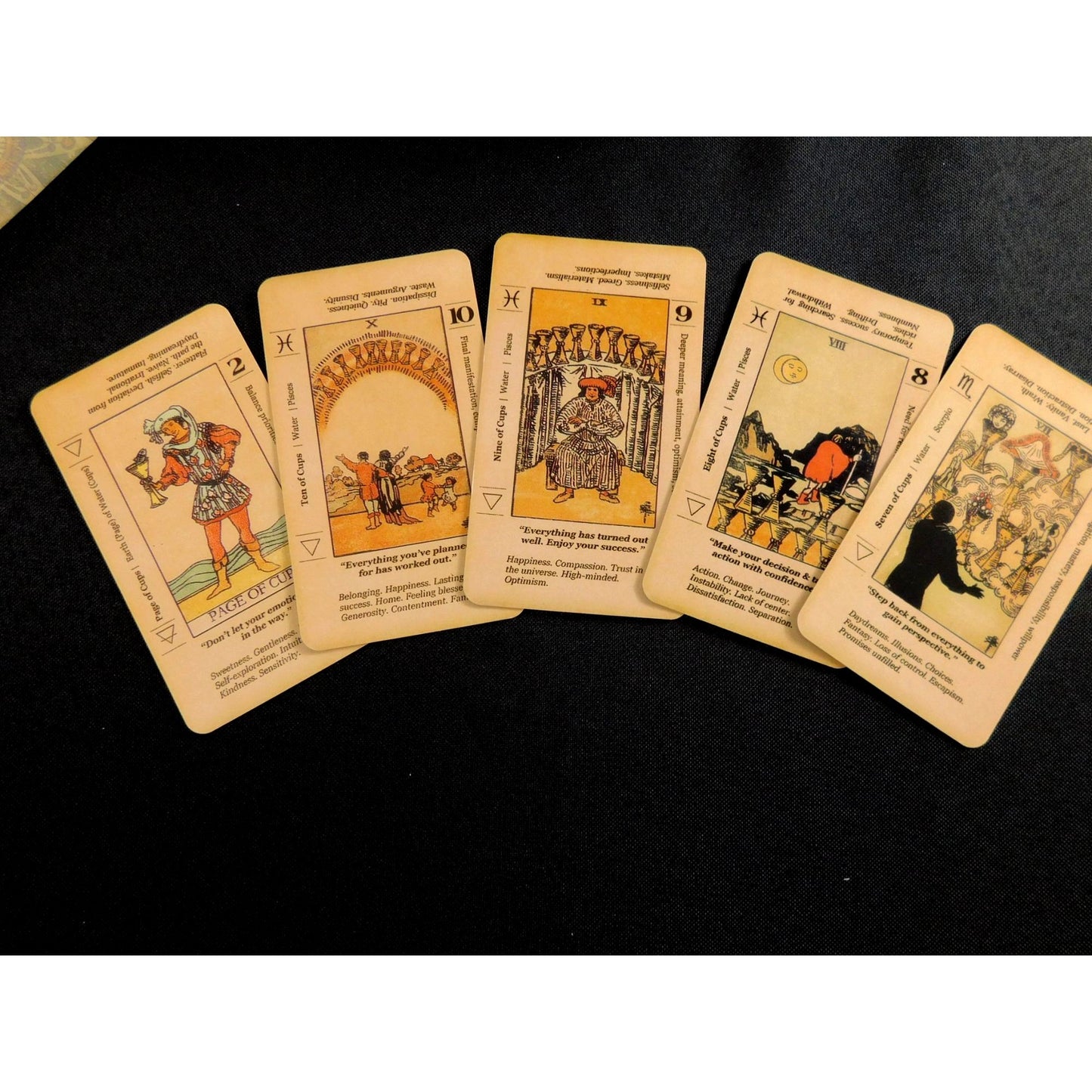 Signification du Tarot Jeu de Tarot Antique 78 Cartes de Tarot Sorcière Païenne Wiccan Divination